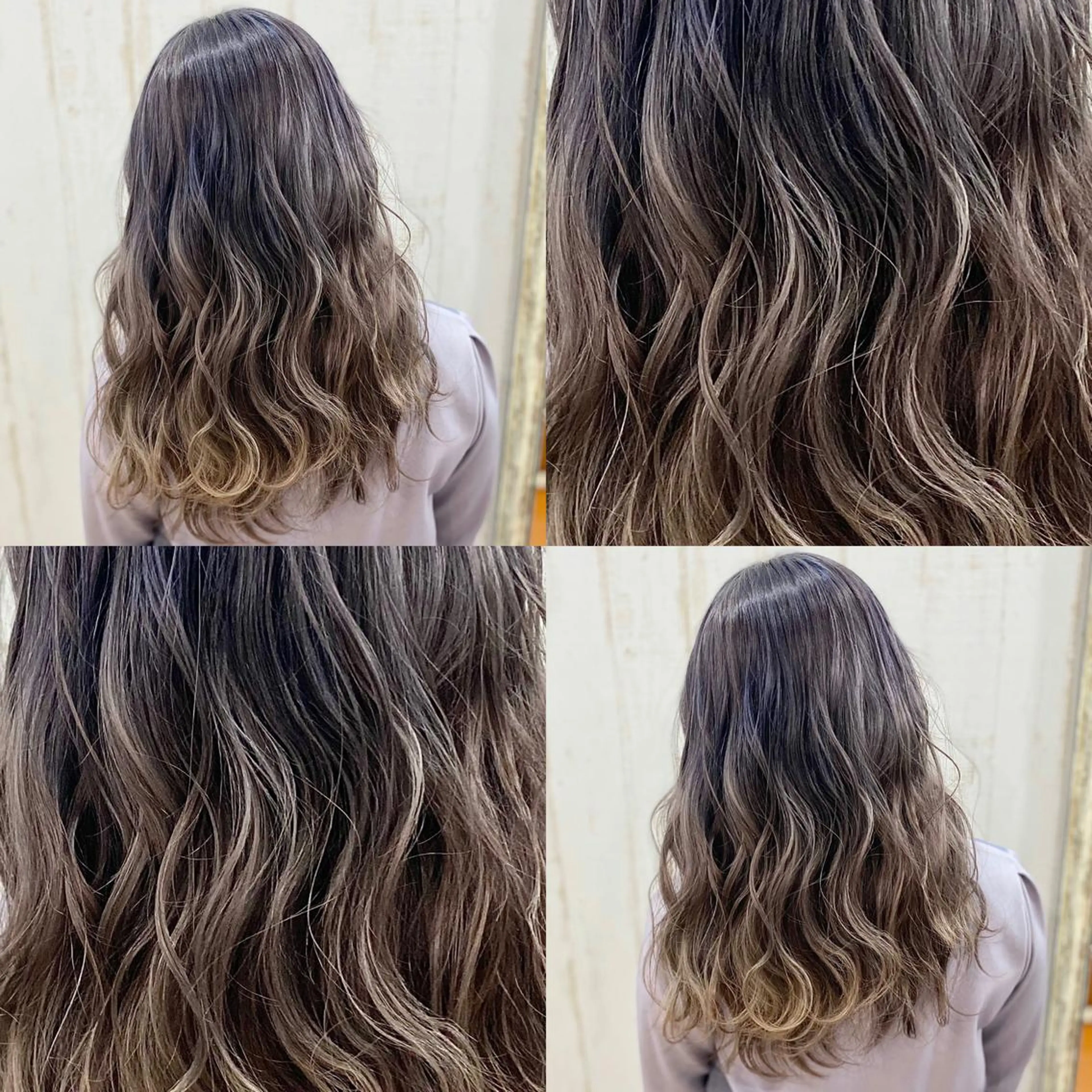 セミロング カラー ハイトーン💫 エクステ💫maiのヘアスタイル