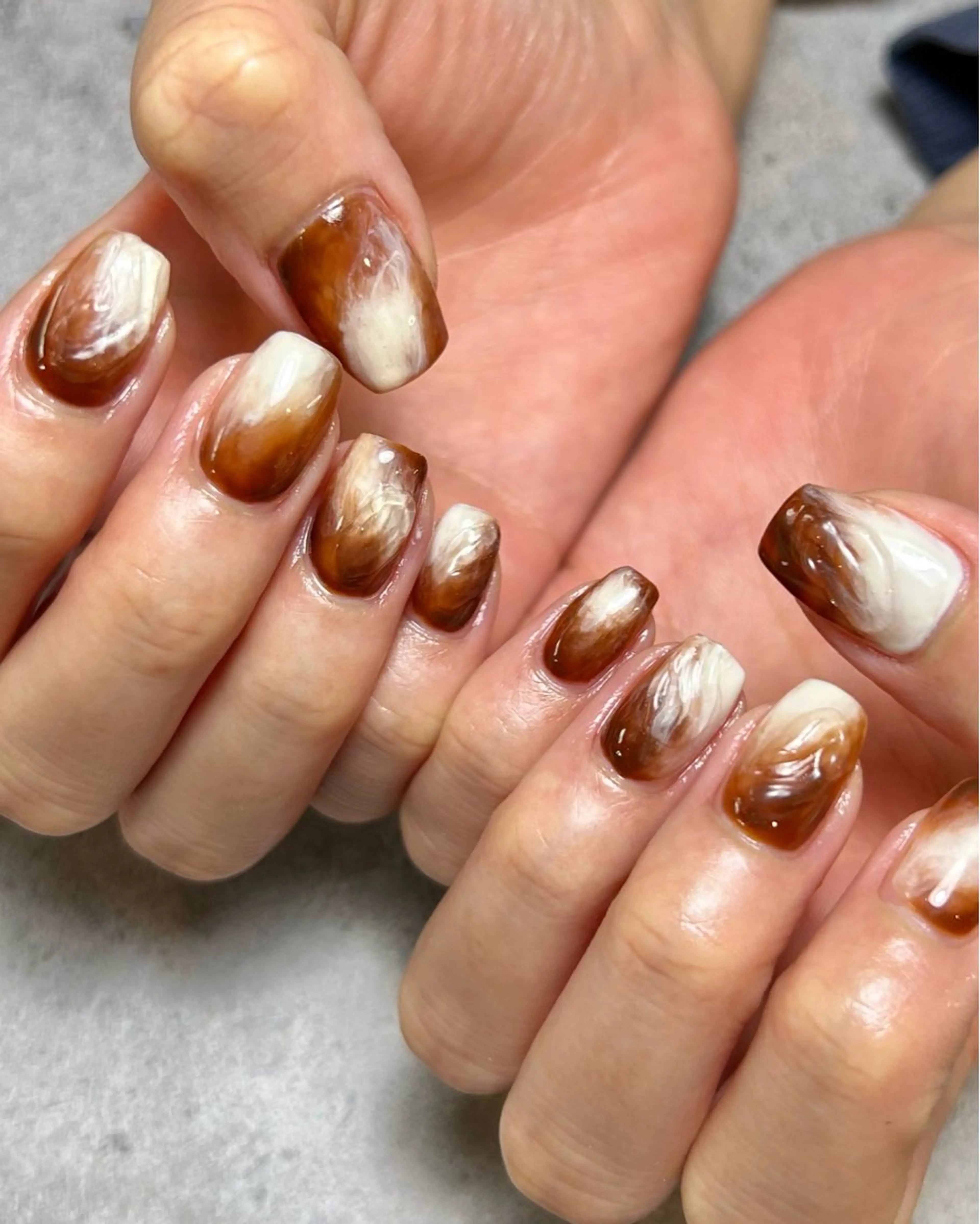 ネイル 持ち込み ニュアンスネイル ハンドネイル Reflection marikoのネイルデザイン