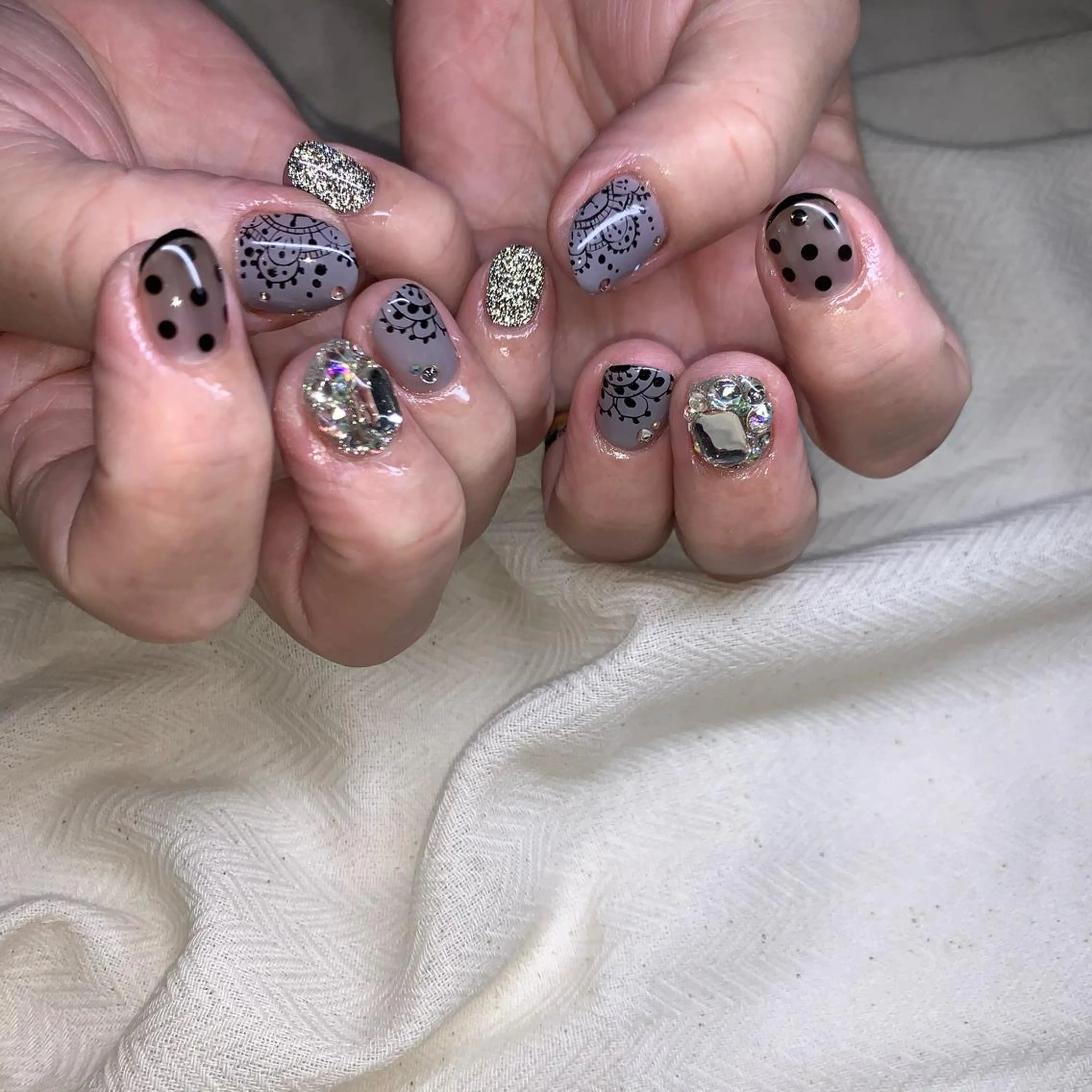 ネイル フラッシュネイル ラメ(グリッター) ハンドネイル nailsalon ＊hwa-hwa＊のネイルデザイン