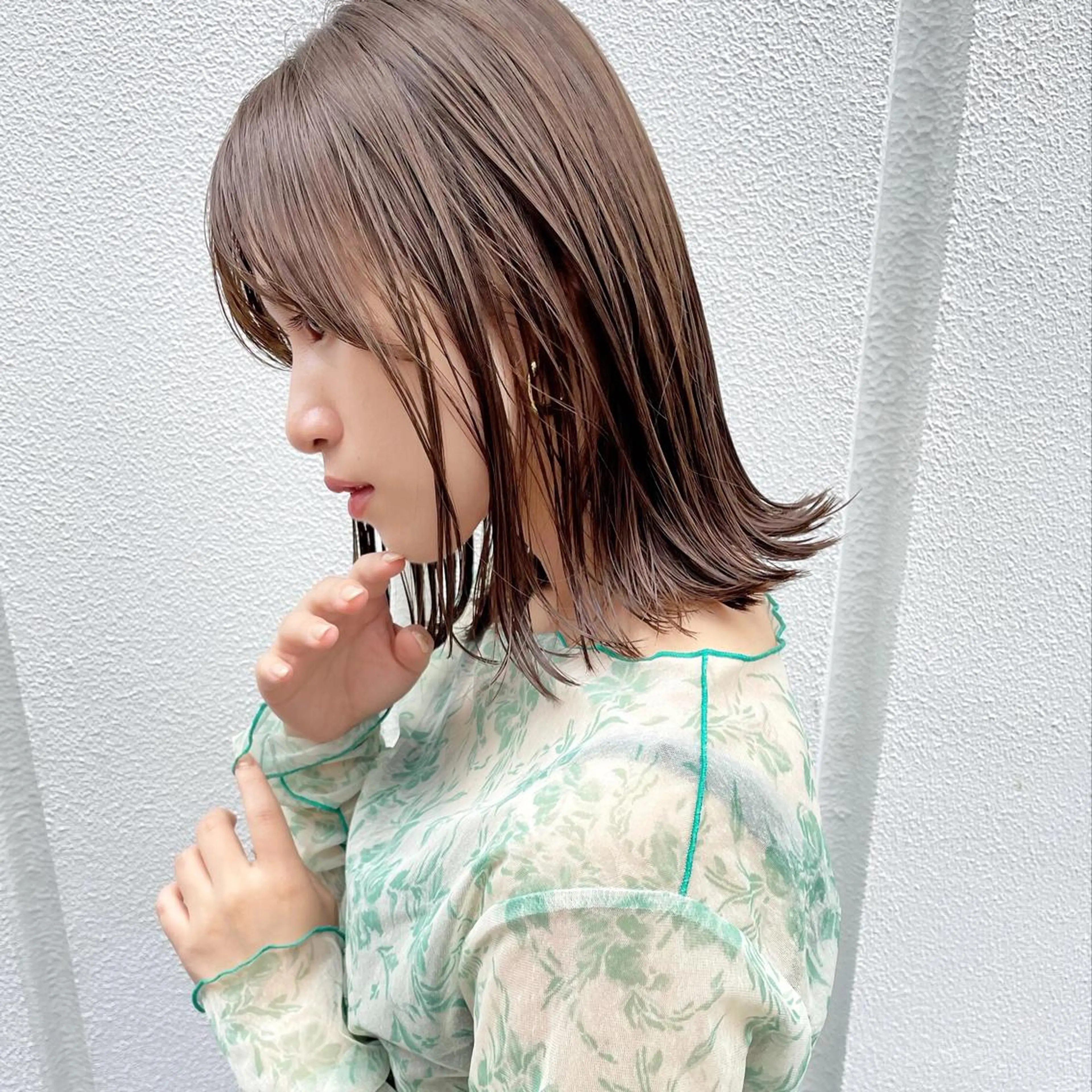 ミディアム 縮毛矯正 上原 みちるのヘアスタイル