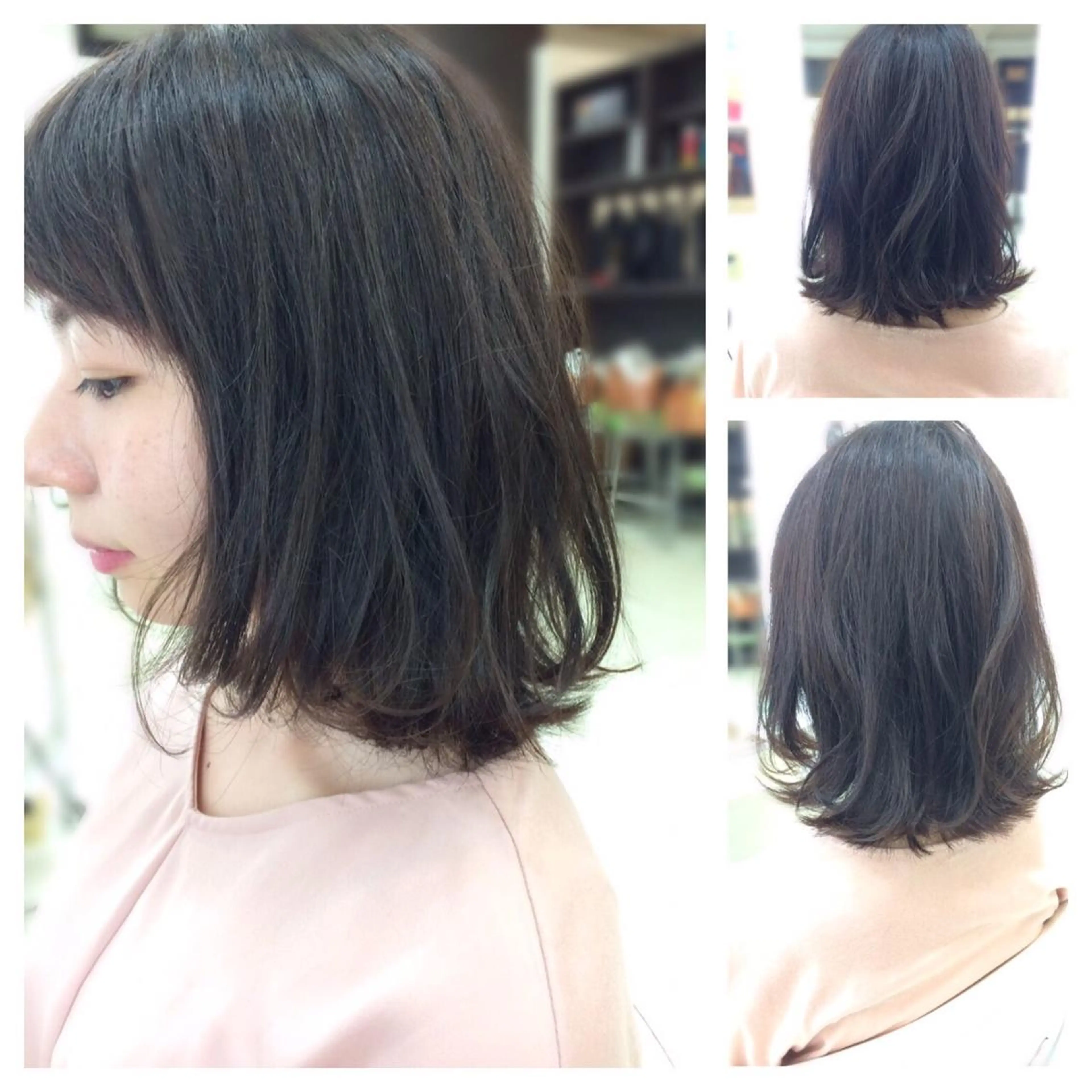 ミディアム 外ハネヘア いけだ ゆうのヘアスタイル