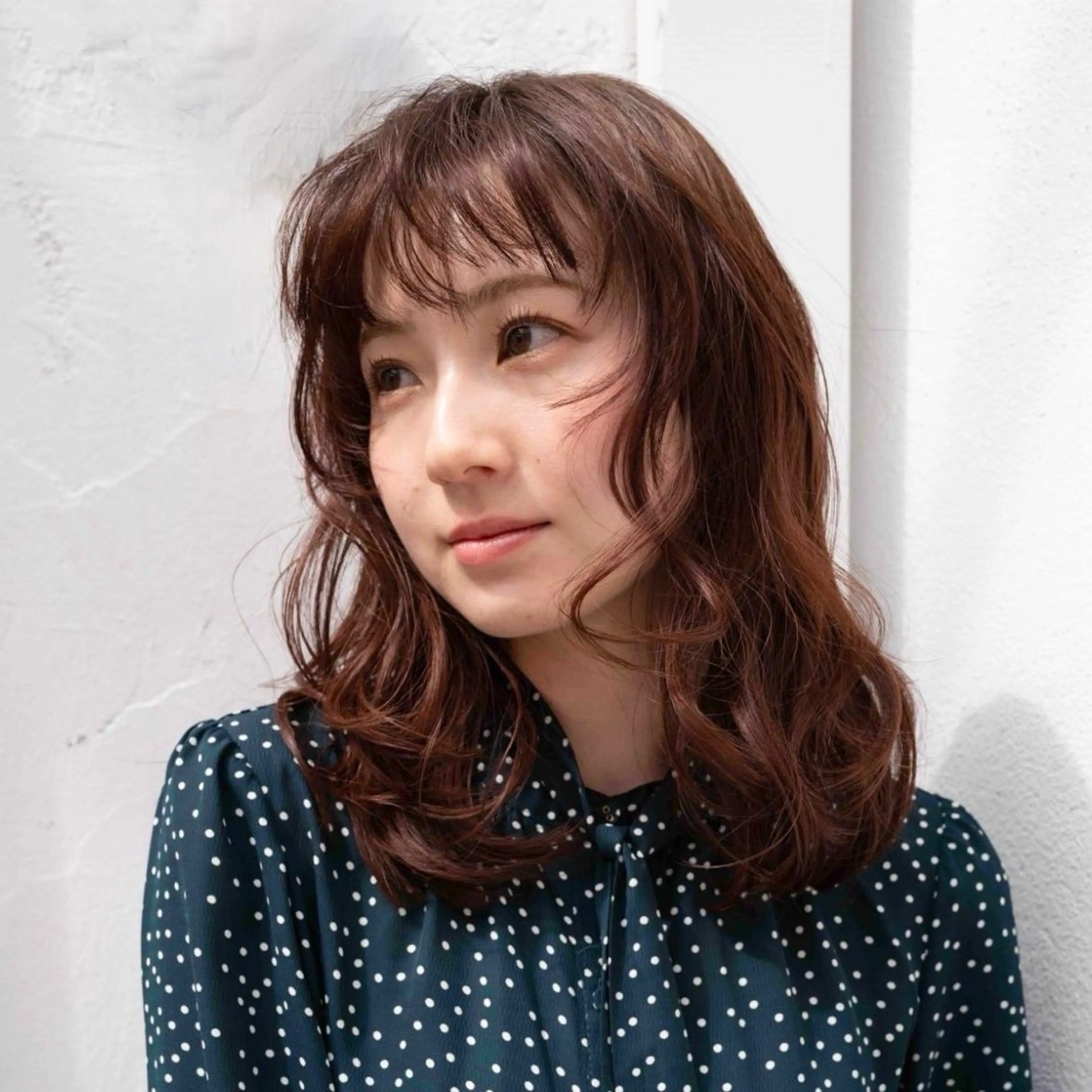 セミロング パーマ レイヤー/パーマ/ 艶カラー/💚千琴のヘアスタイル
