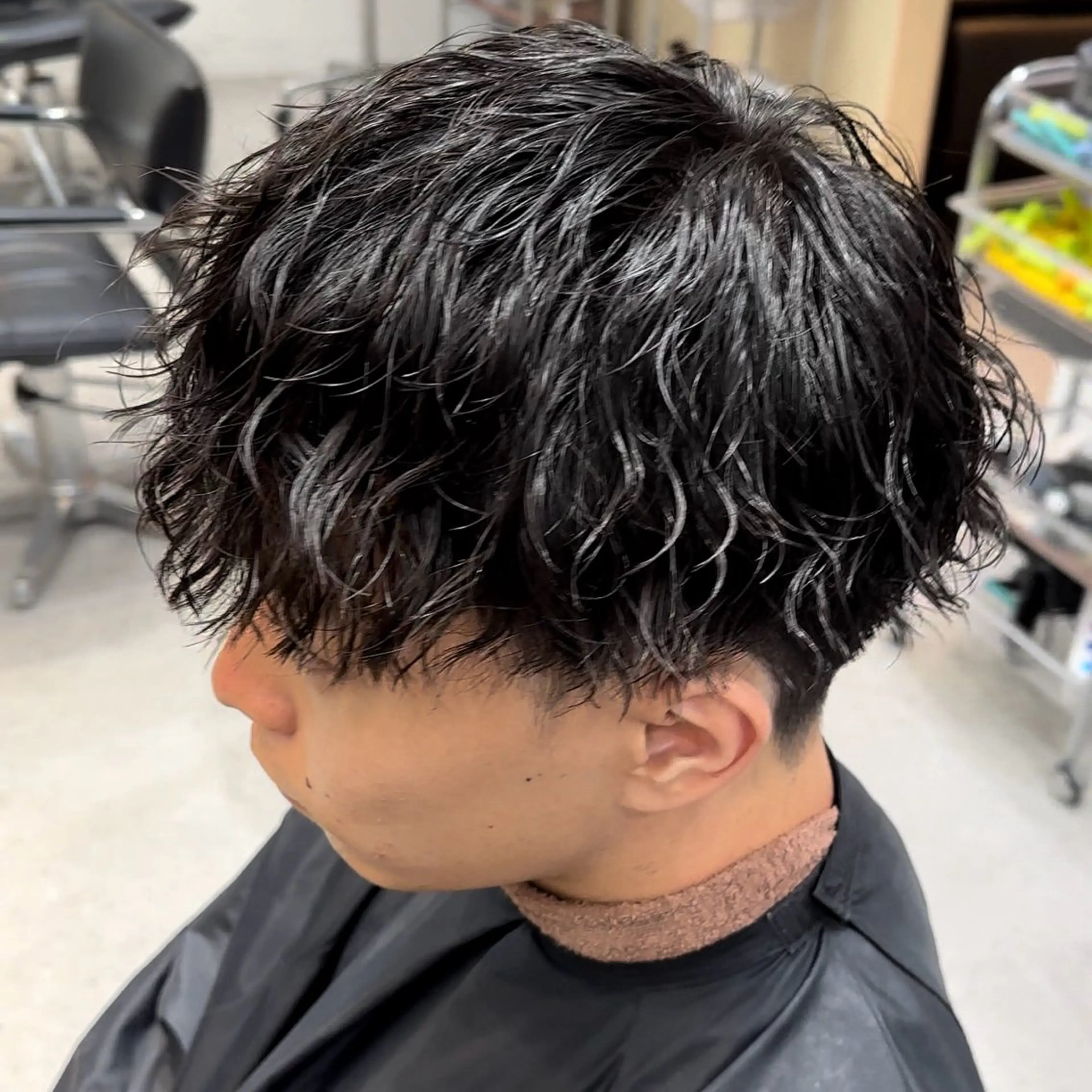 パーマ メンズ カット パーマ トリートメント 当日予約⭕️ fifth渋谷太田のヘアスタイル