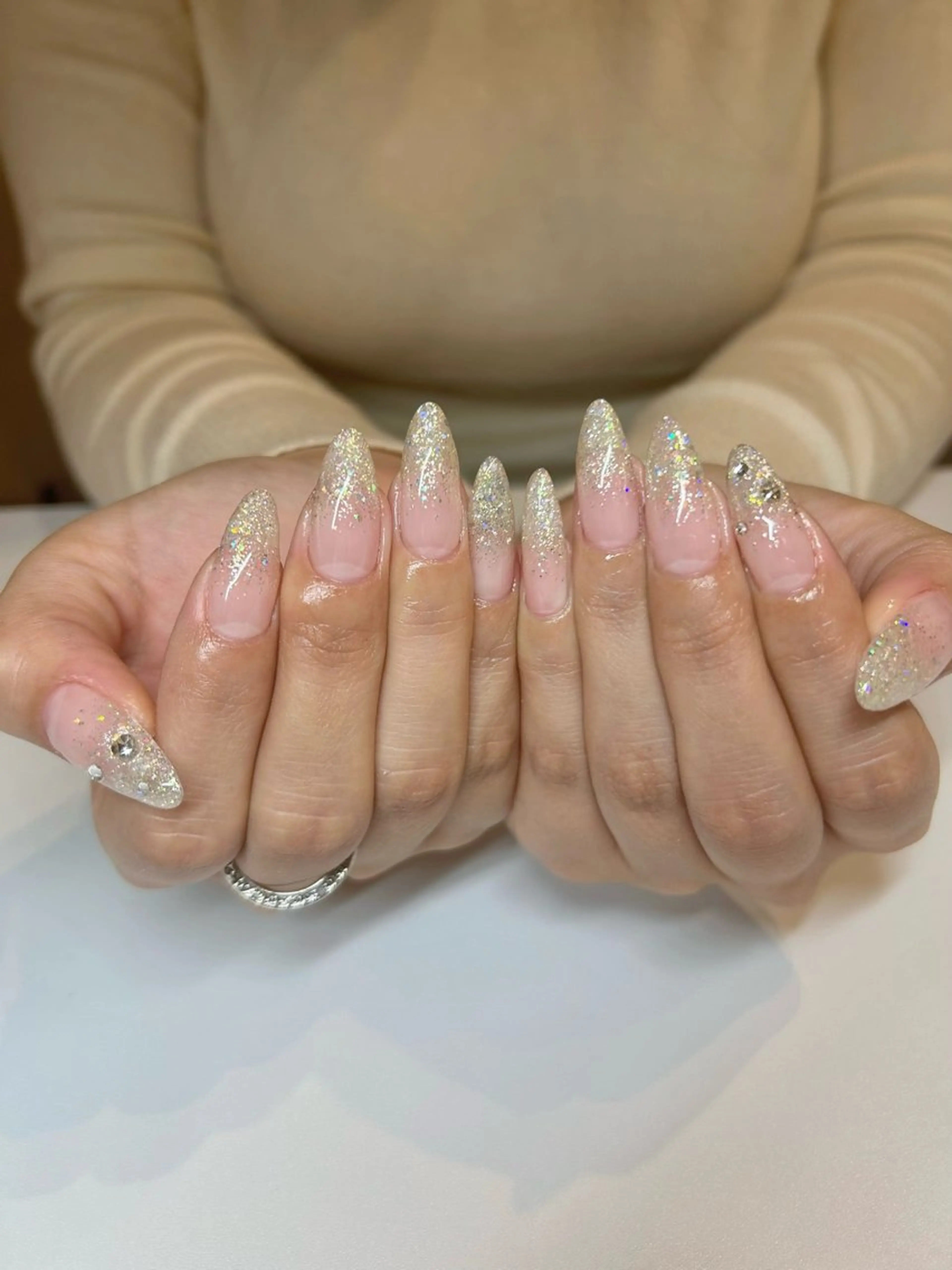 ネイル ラメ(グリッター) ラメグラデーション nail salon moiのネイルデザイン