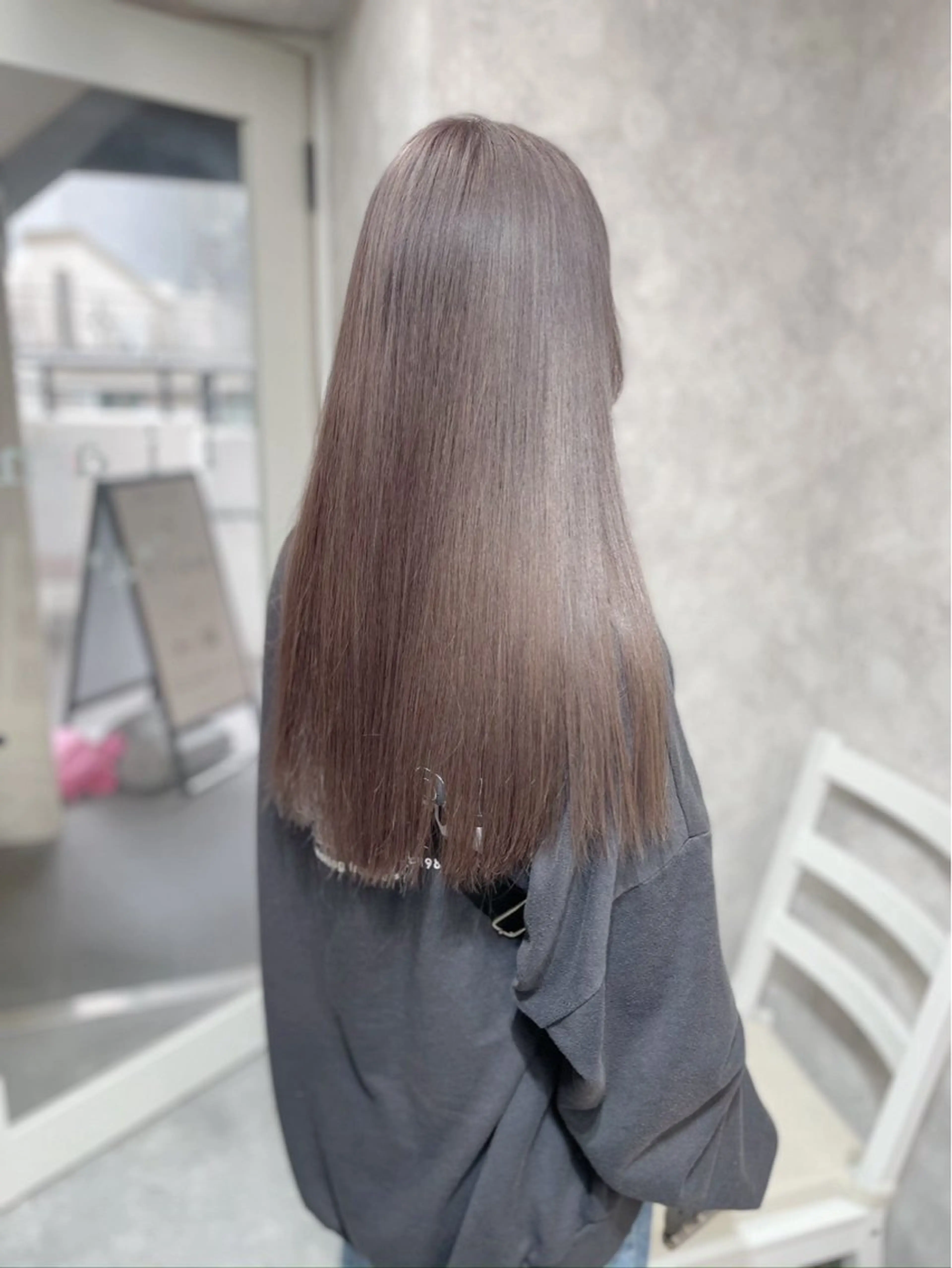 ロング アッシュ ミストバング パープルカラー イエローカラー ハイライト ヘアカラー hayato🌟 /モデル大募集中🩵のヘアスタイル