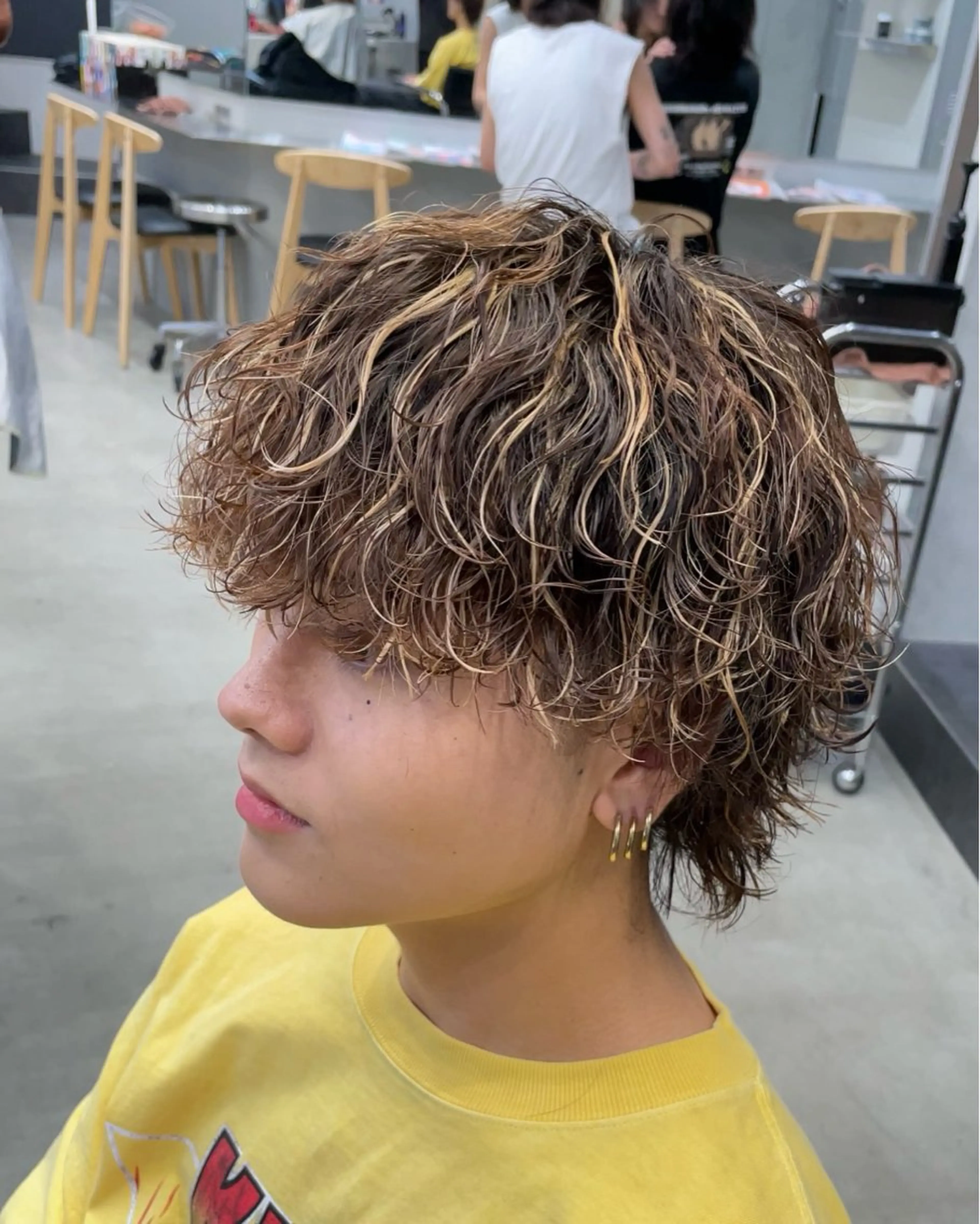 カラー パーマ メンズ カット ヘアカラー パーマ 藤平海音/fifth PARKのヘアスタイル