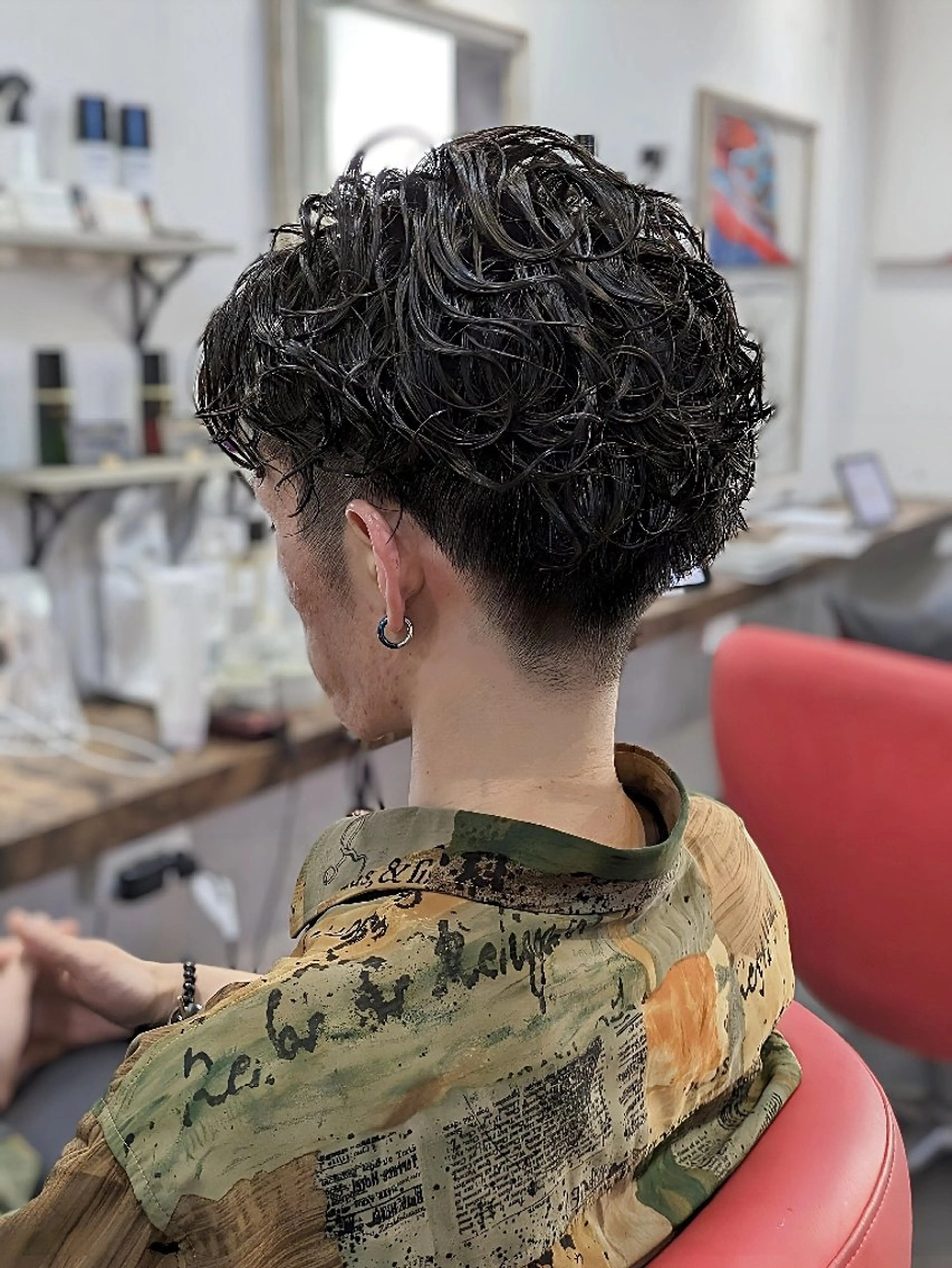 ショート メンズ パーマ カット パーマ KUGE AKIFUMIのヘアスタイル