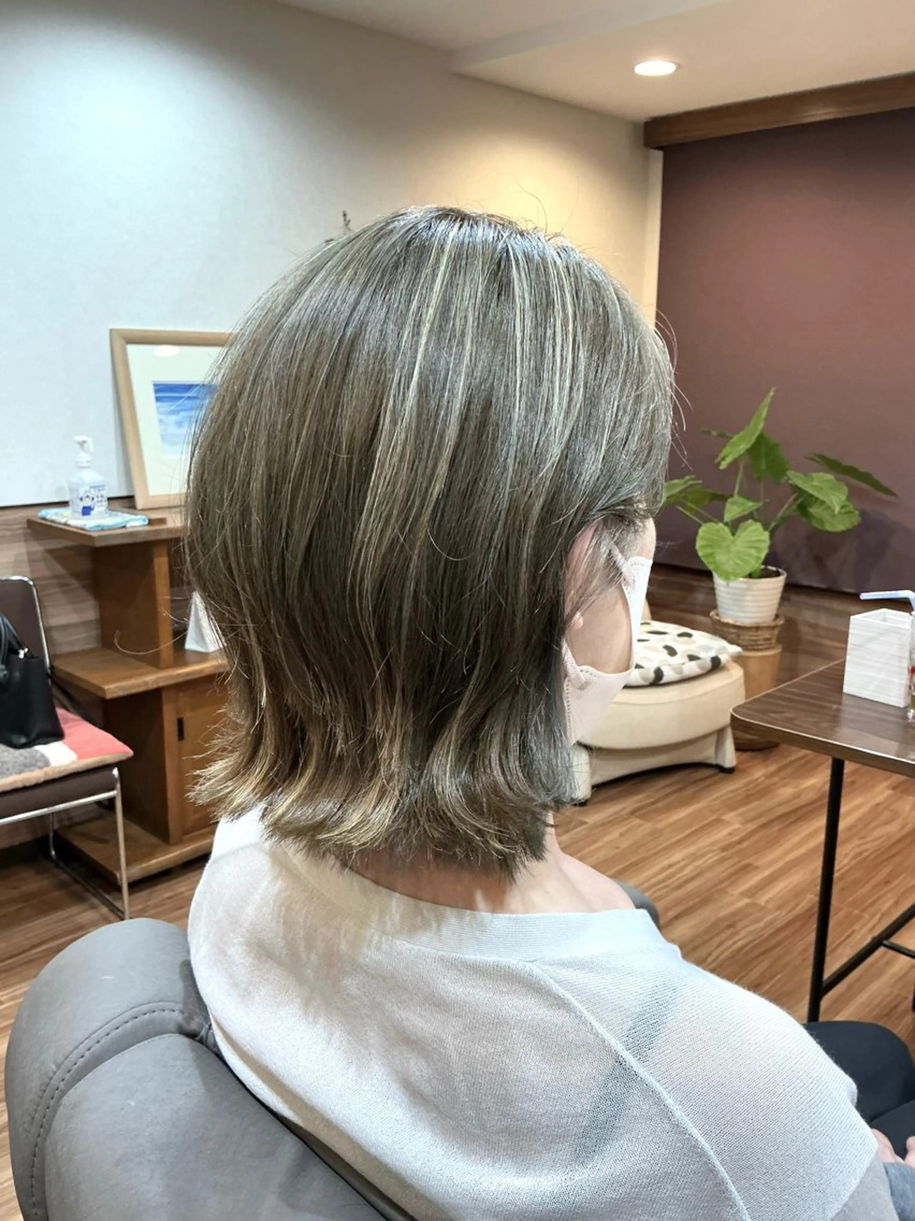 ミディアム カラー カット ヘアカラー トリートメント Annon プライベートサロンのヘアスタイル