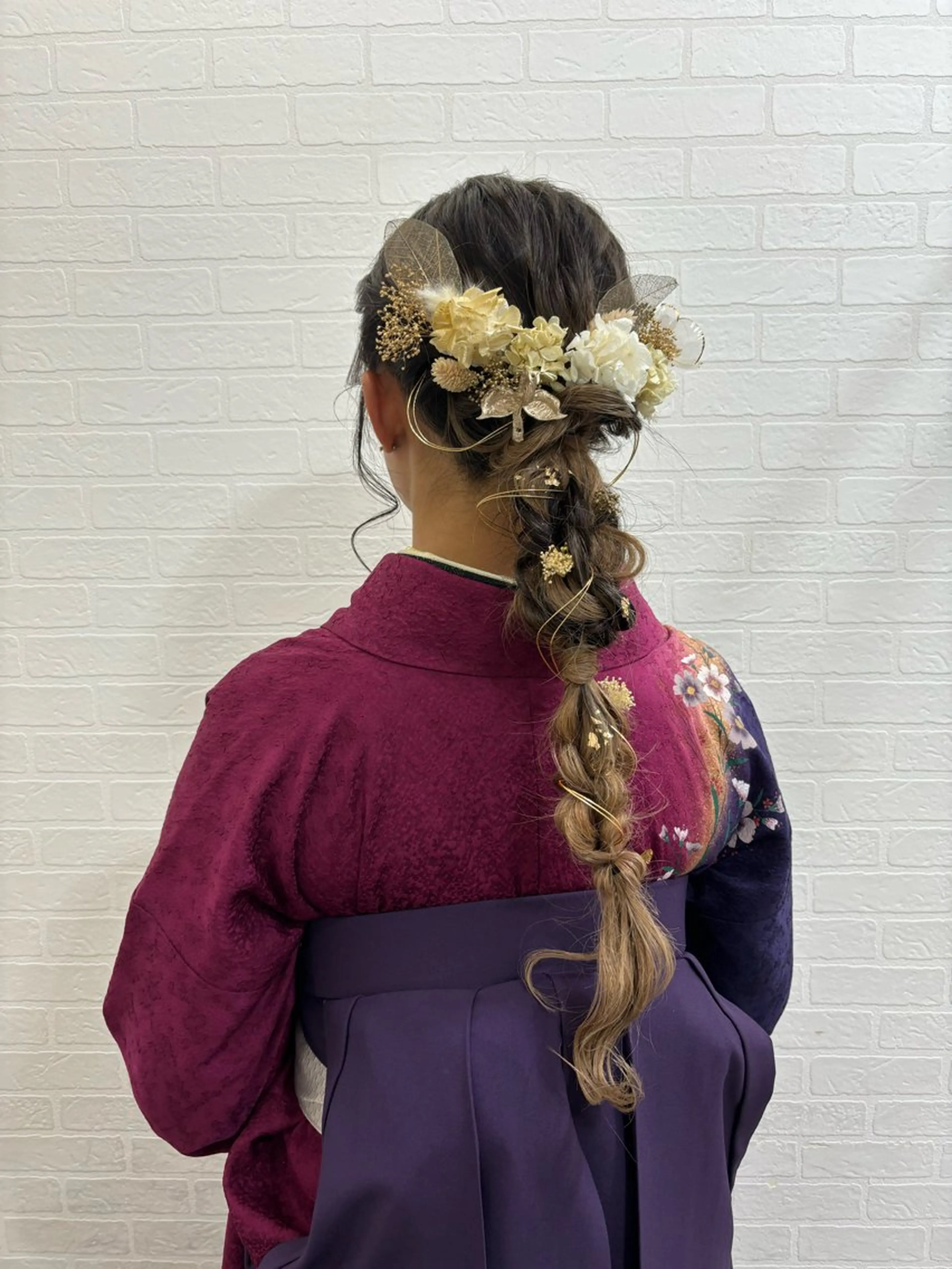 ロング 着付け ヘアセット ☆透明感カラー☆まいのヘアスタイル