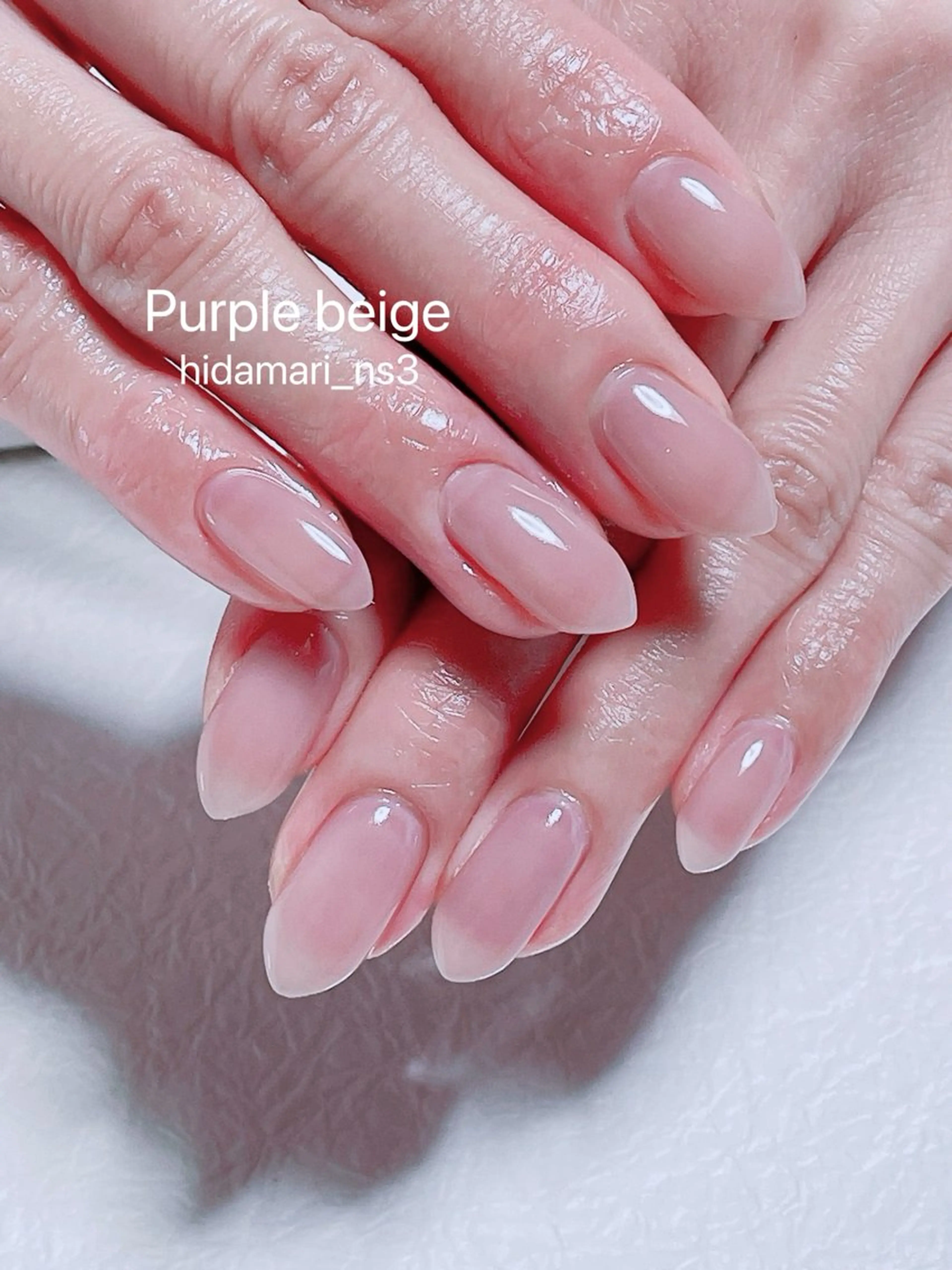 ネイル ワンカラーネイル パープル ハンドネイル NailSalon ひだまりのネイルデザイン