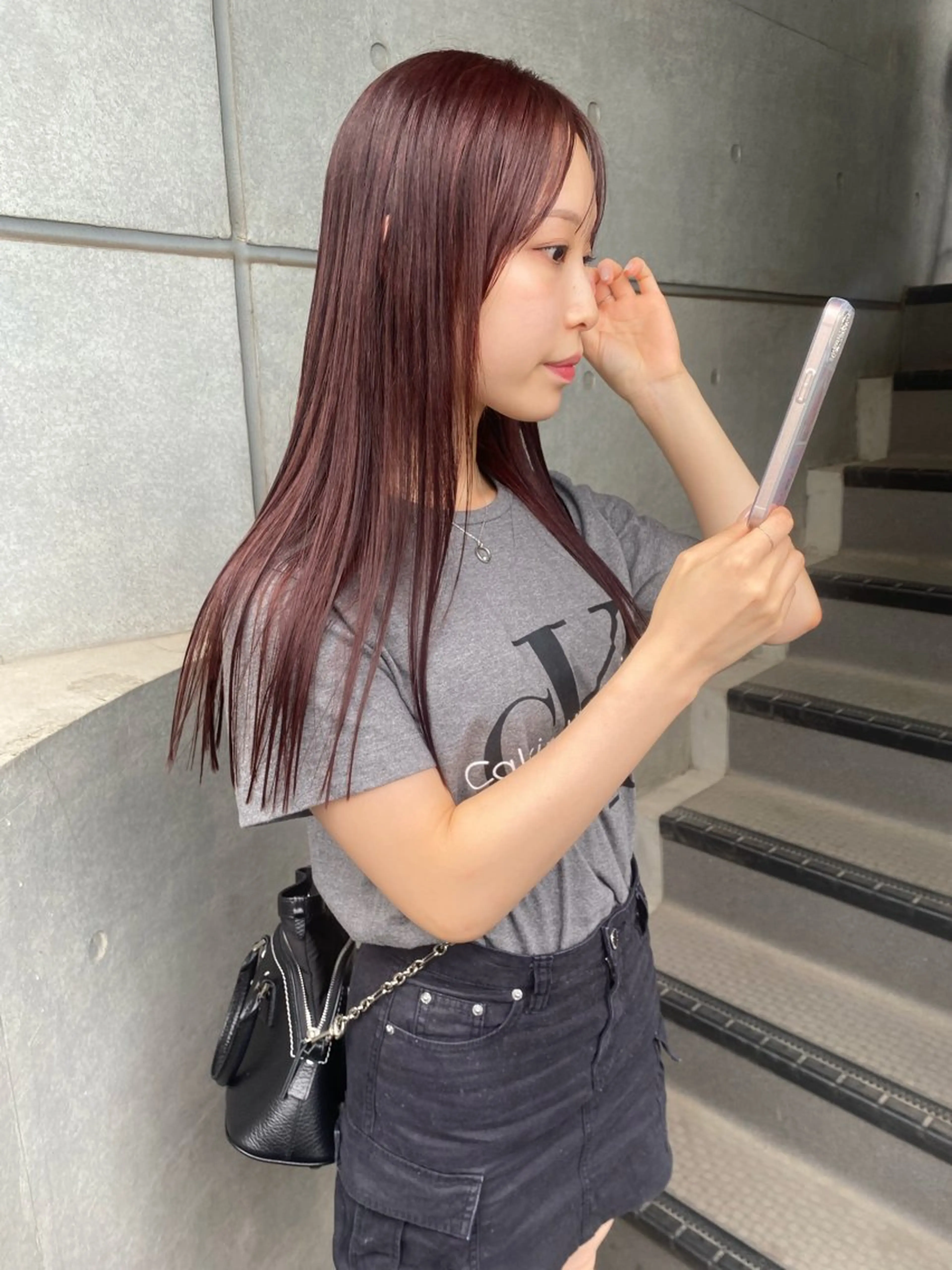 ロング カラー ヘアカラー 室谷 侑奈のヘアスタイル