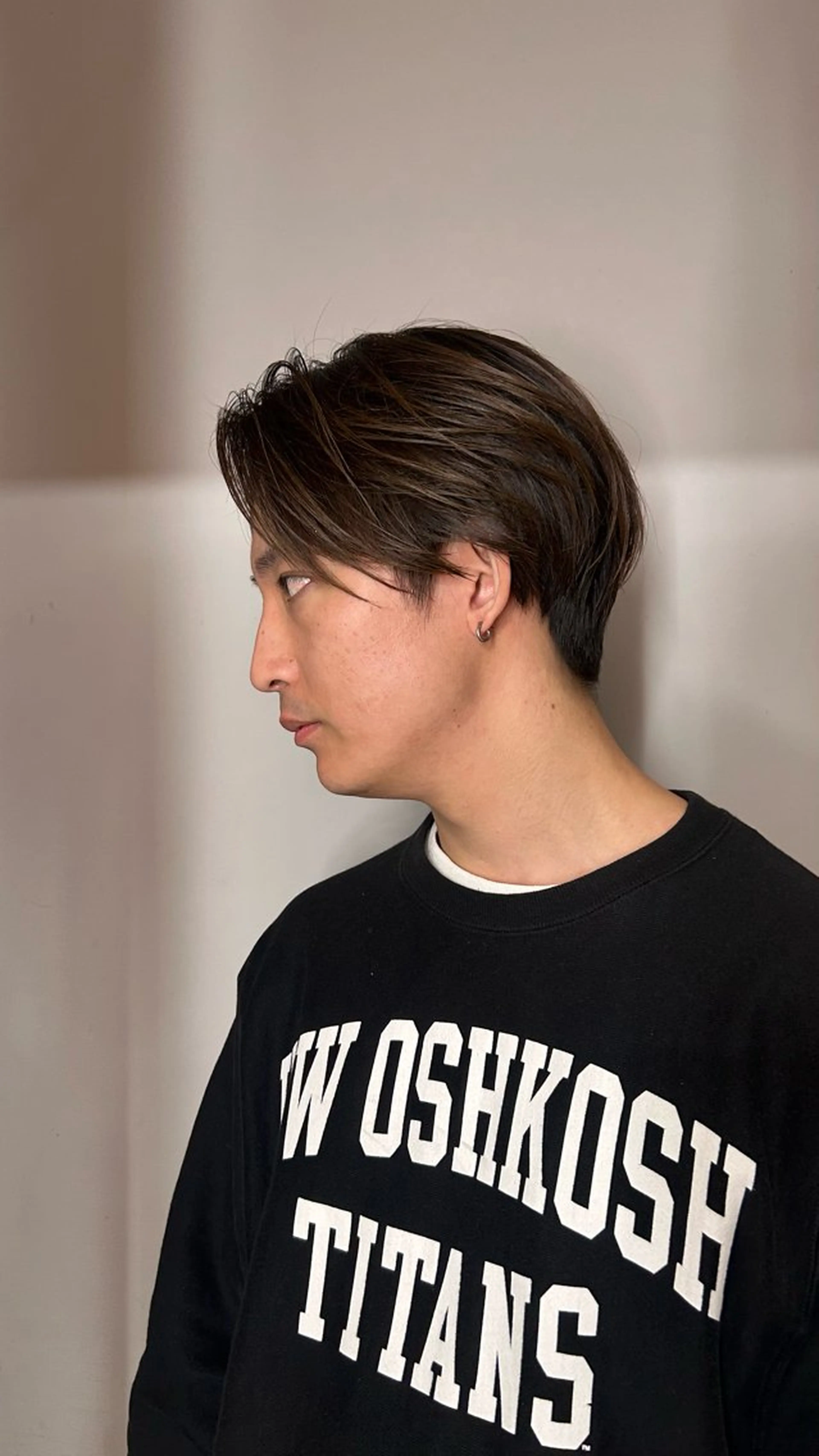 ミディアム メンズ センターパート 刈り上げ 🌿ボブ パーマ高橋啓太🌿のヘアスタイル