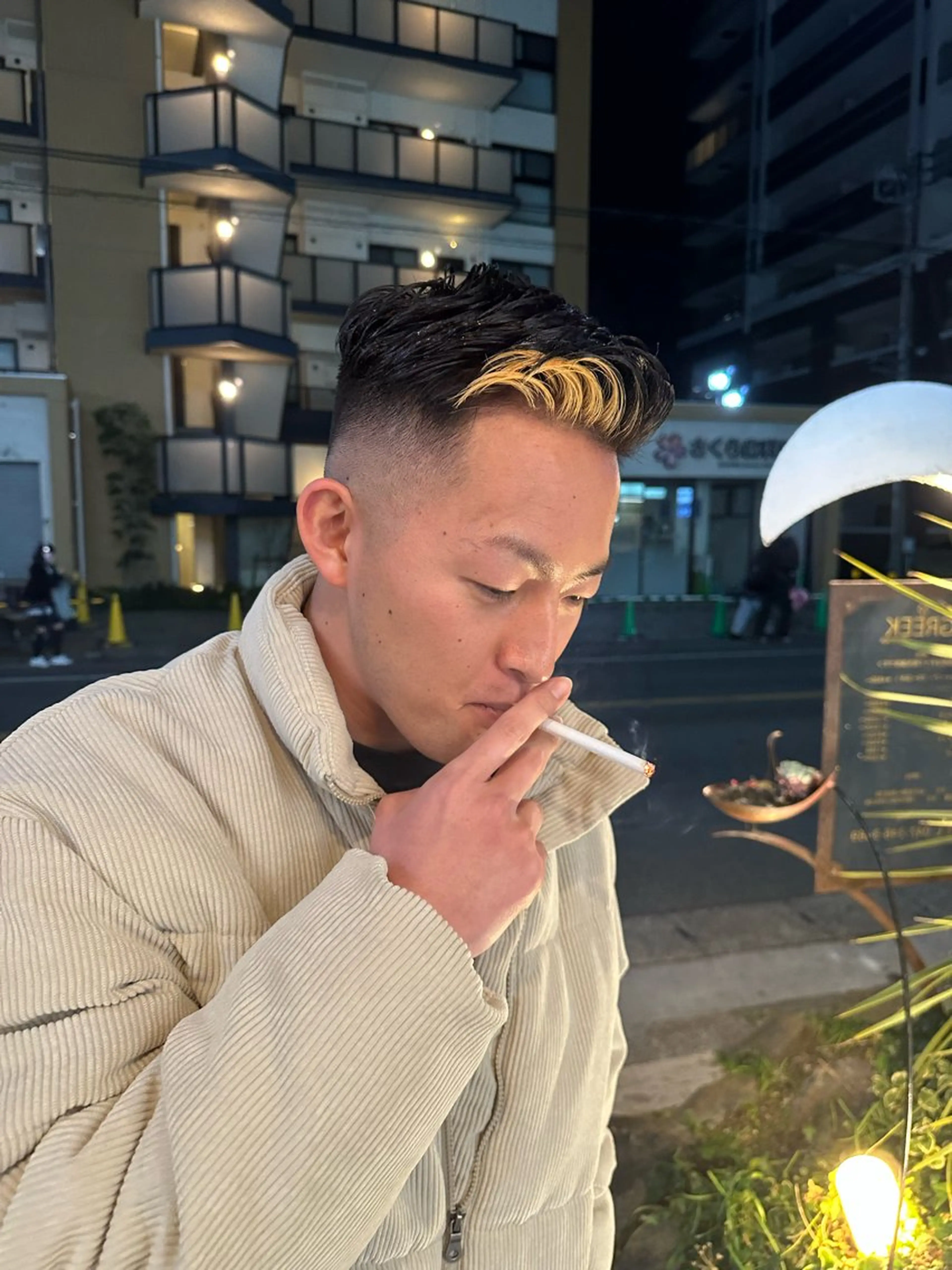 ショート カラー メンズ メンズブリーチ フェードカット ブリーチ カット ヘアカラー トリートメント KAKERU/ボブ/ ショート/パーマ🌱のヘアスタイル
