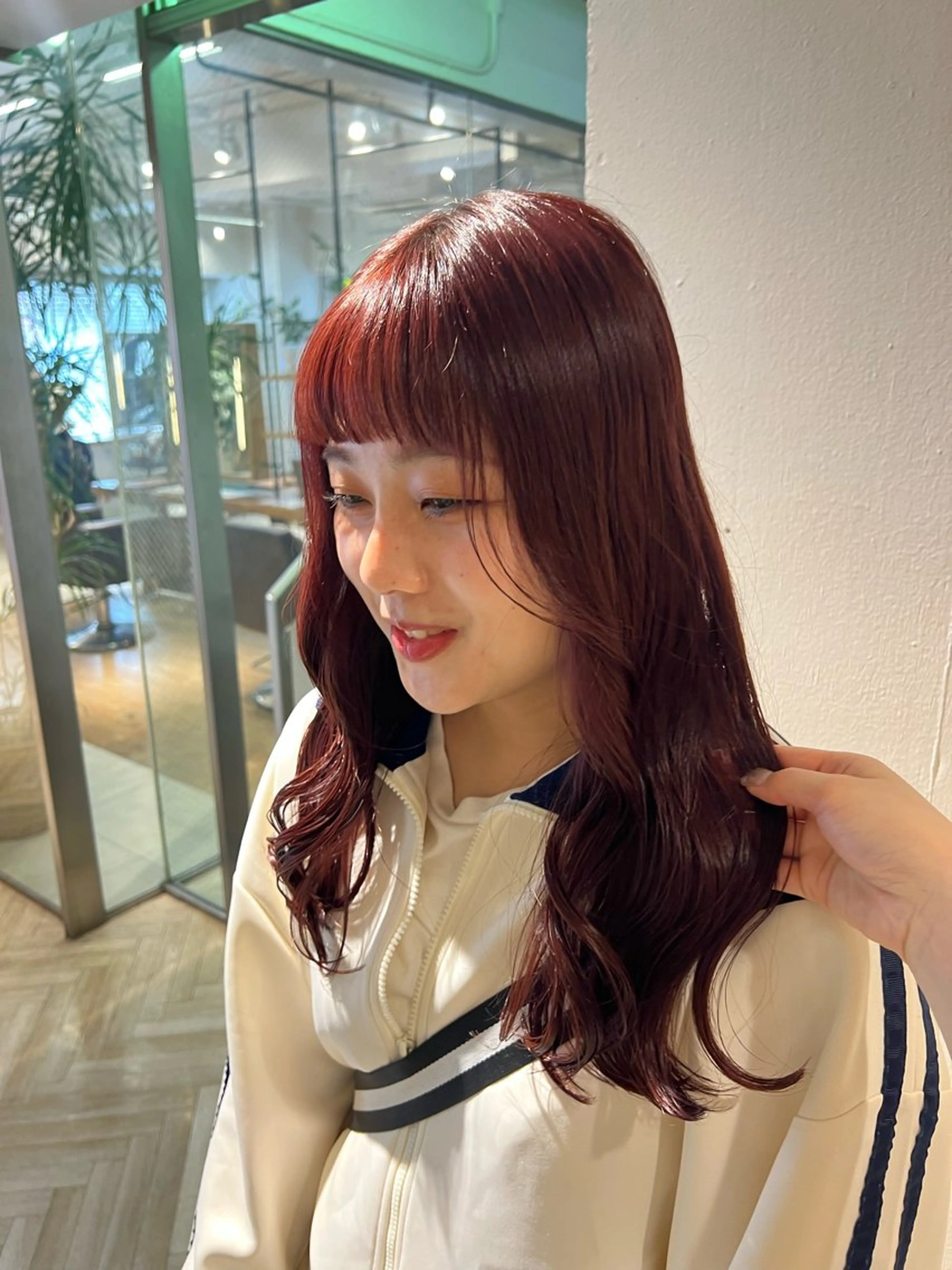 セミロング カラー ブラウンカラー レッドカラー レッドブラウン SALOWIN川崎WEST店所属・🌷川崎/アレンジ/ 暖色ボブ/コトネ🌷のヘアスタイル