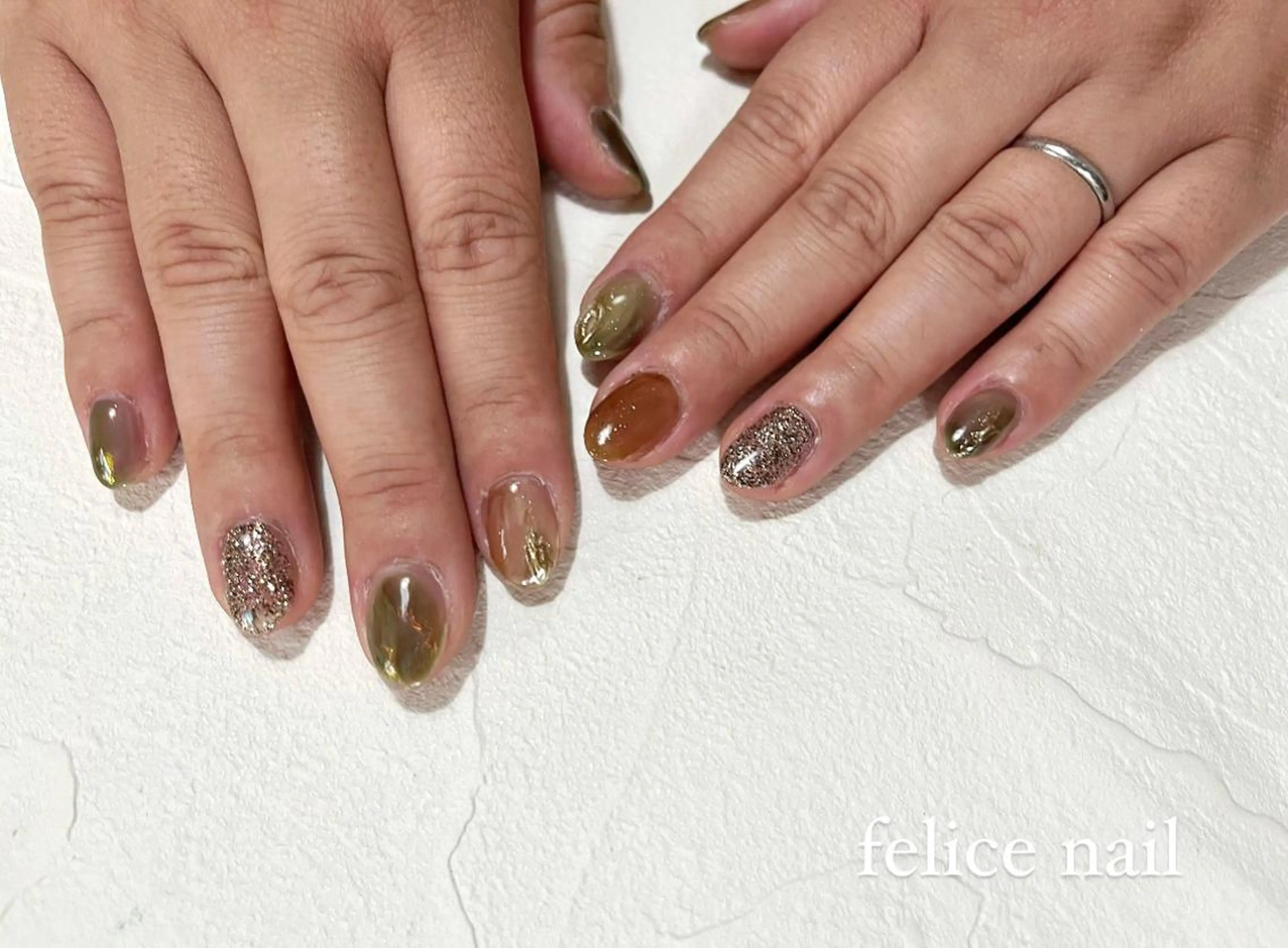 ネイル グリーン felice nailのネイルデザイン