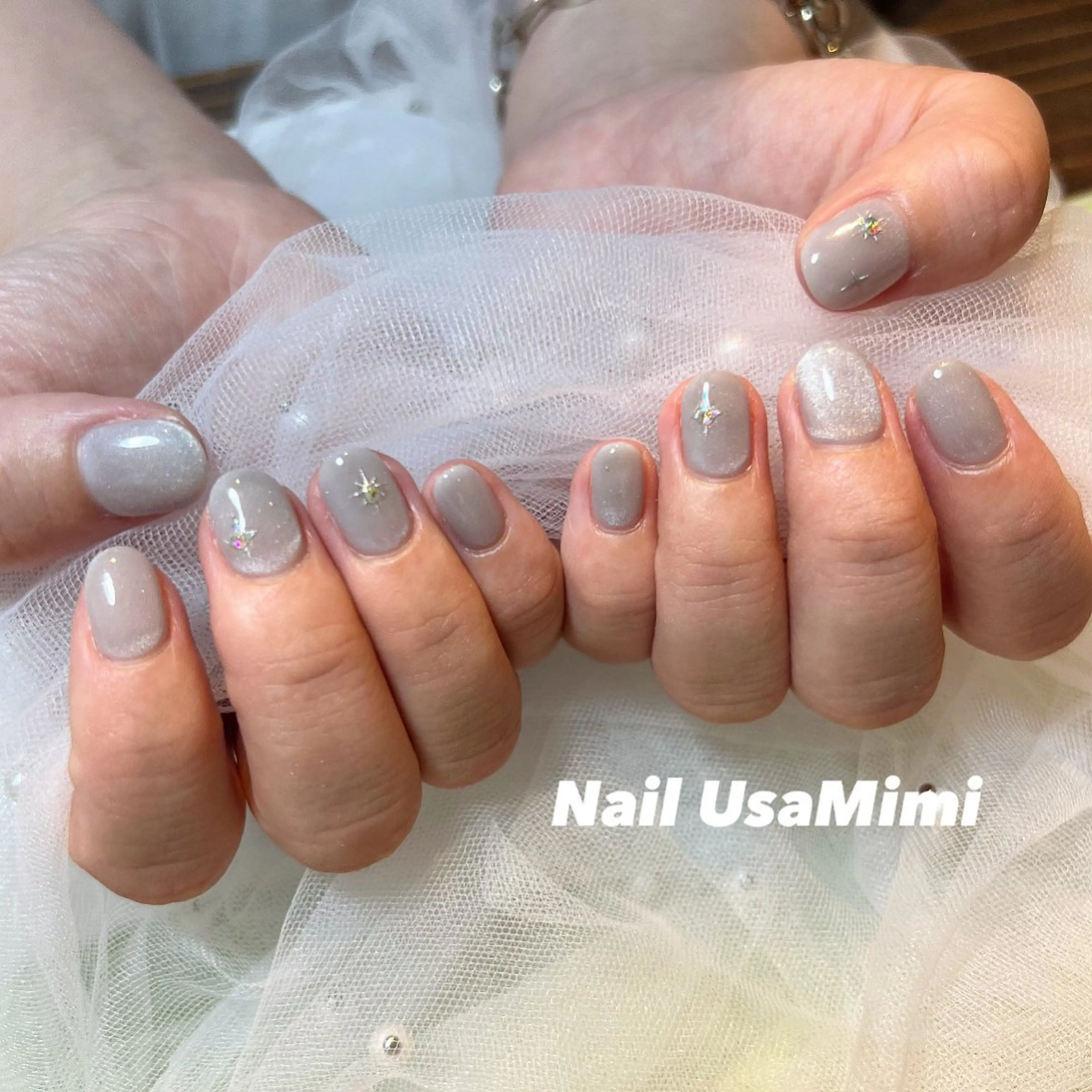 ネイル アートネイル オーロラネイル チークネイル フレンチネイル ジェルネイル ハンドネイル 本町NailUsa Mimi RIKOのネイルデザイン