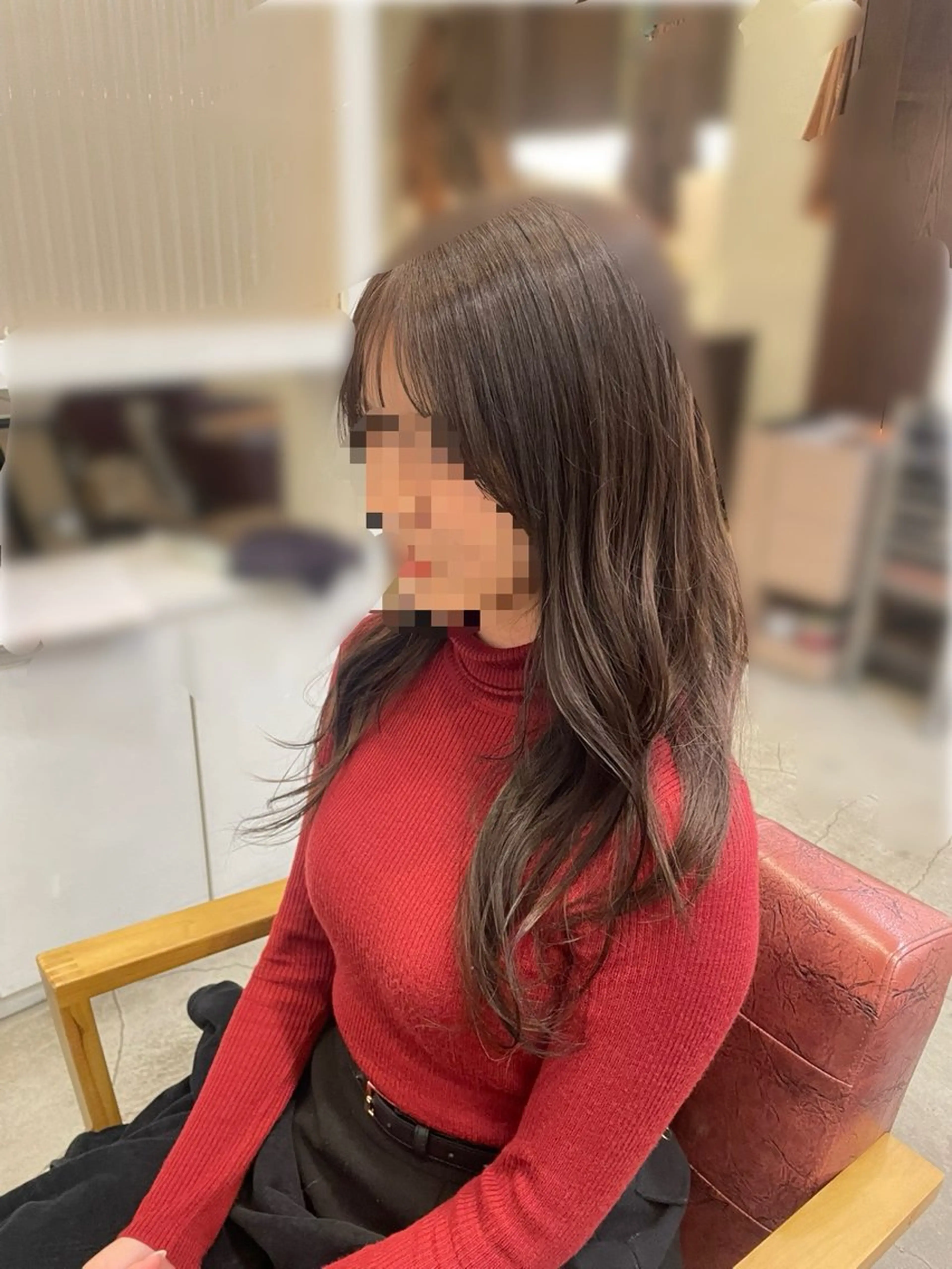 前髪カットの写真