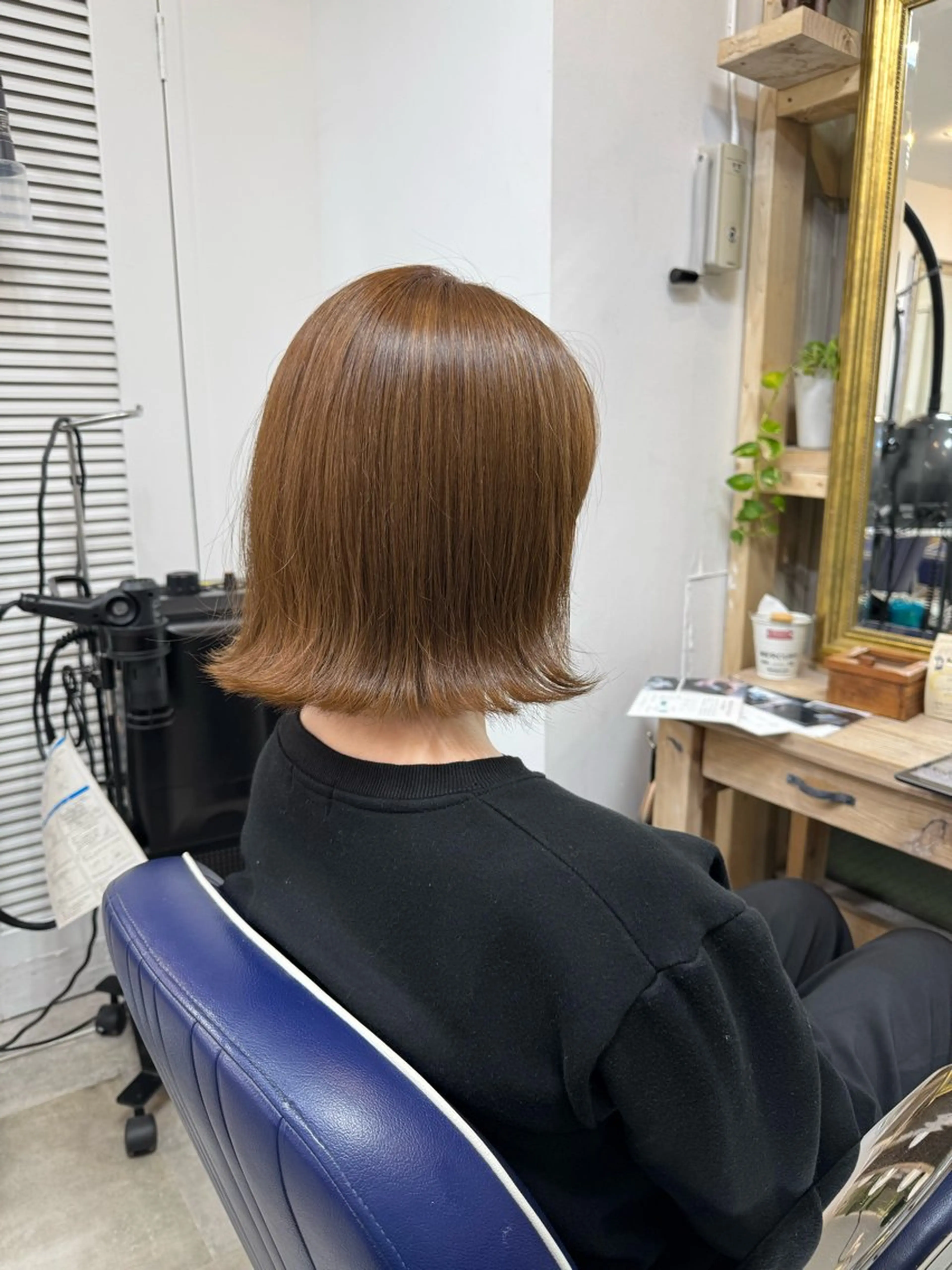 ミディアム カラー ベージュカラー オレンジ オレンジベージュ ヘアカラー 仲田 大記のヘアスタイル