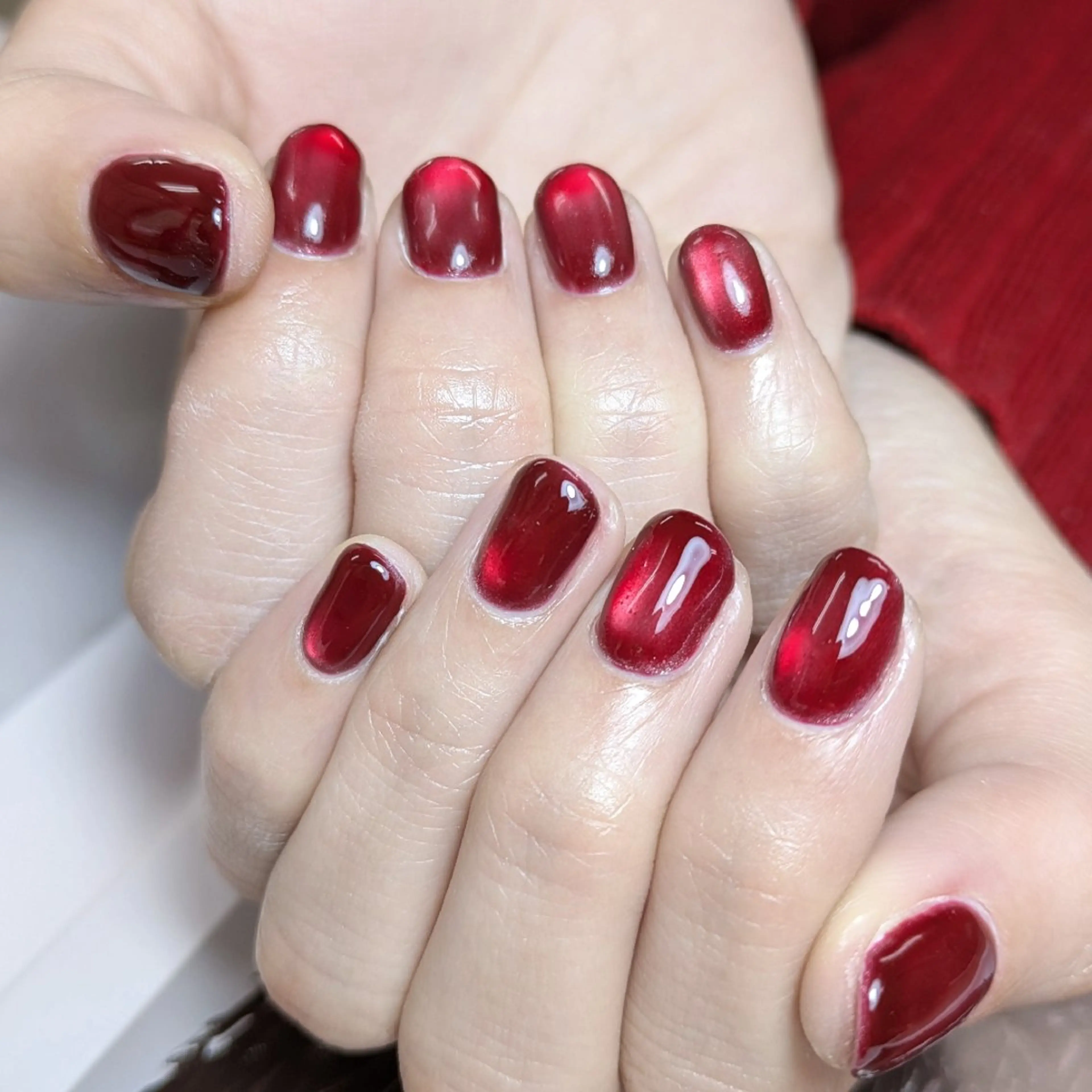 ネイル アートネイル フレンチネイル キラキラネイル ラメ(グリッター) マグネットネイル Cho Artネイル所属・Cho Art ネイルのネイルデザイン