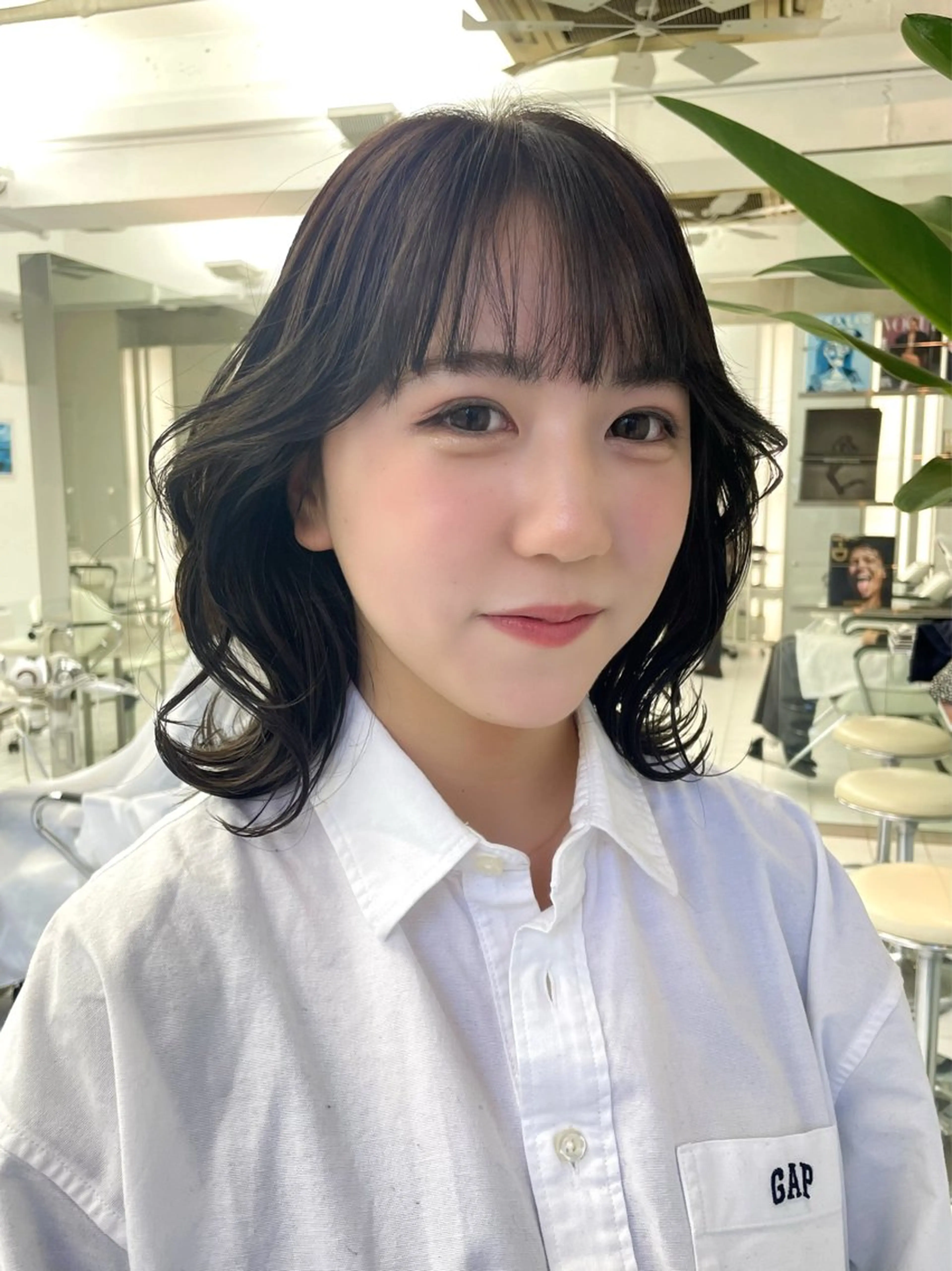 ミディアム カラー ヘアアレンジ 韓国風ヘア カット ヘアカラー トリートメント HEADS  ex所属・HEADS ex市川 ママ美容師ARISAのヘアスタイル