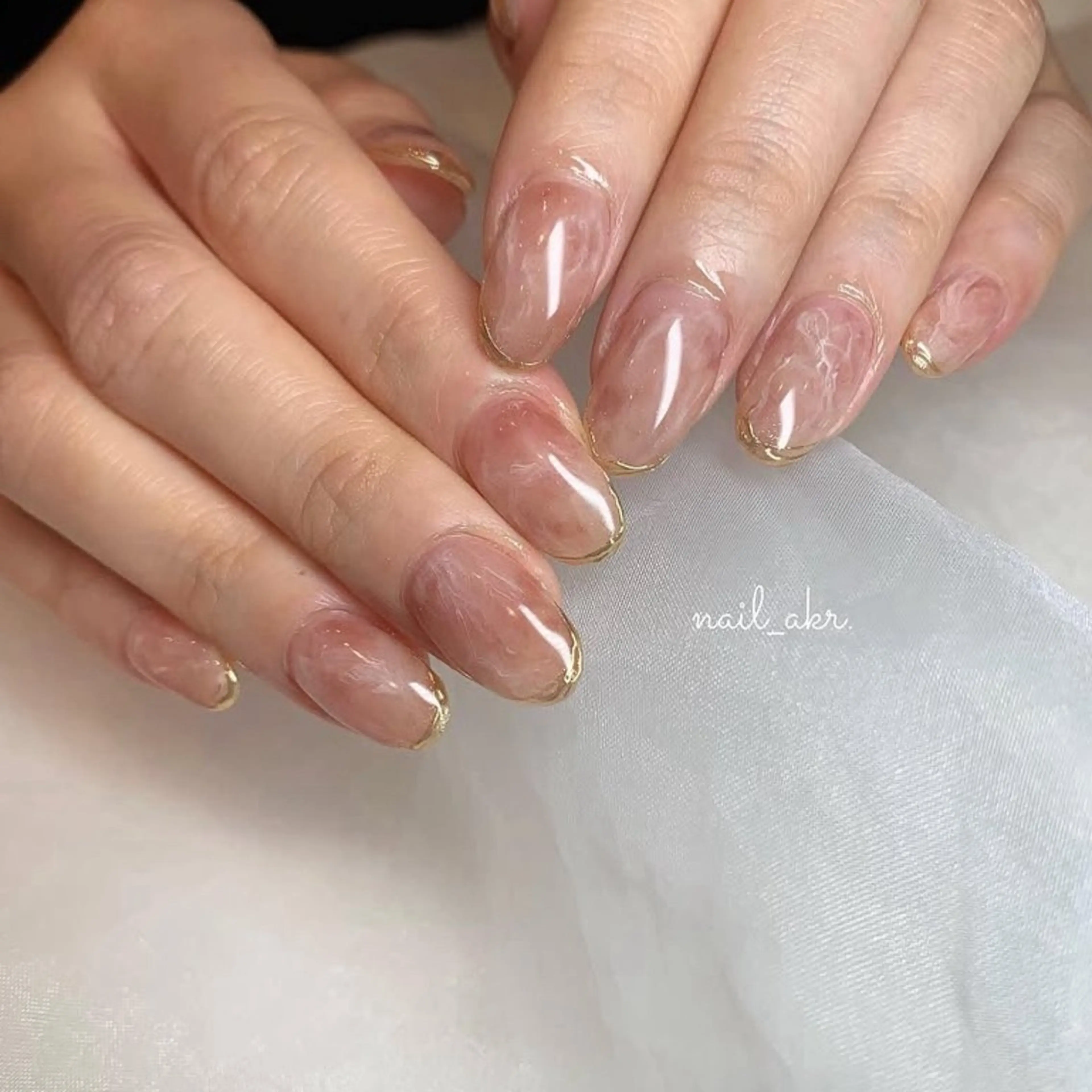 ネイル ニュアンスネイル ピンク ハンドネイル nailAVANCE akariのネイルデザイン