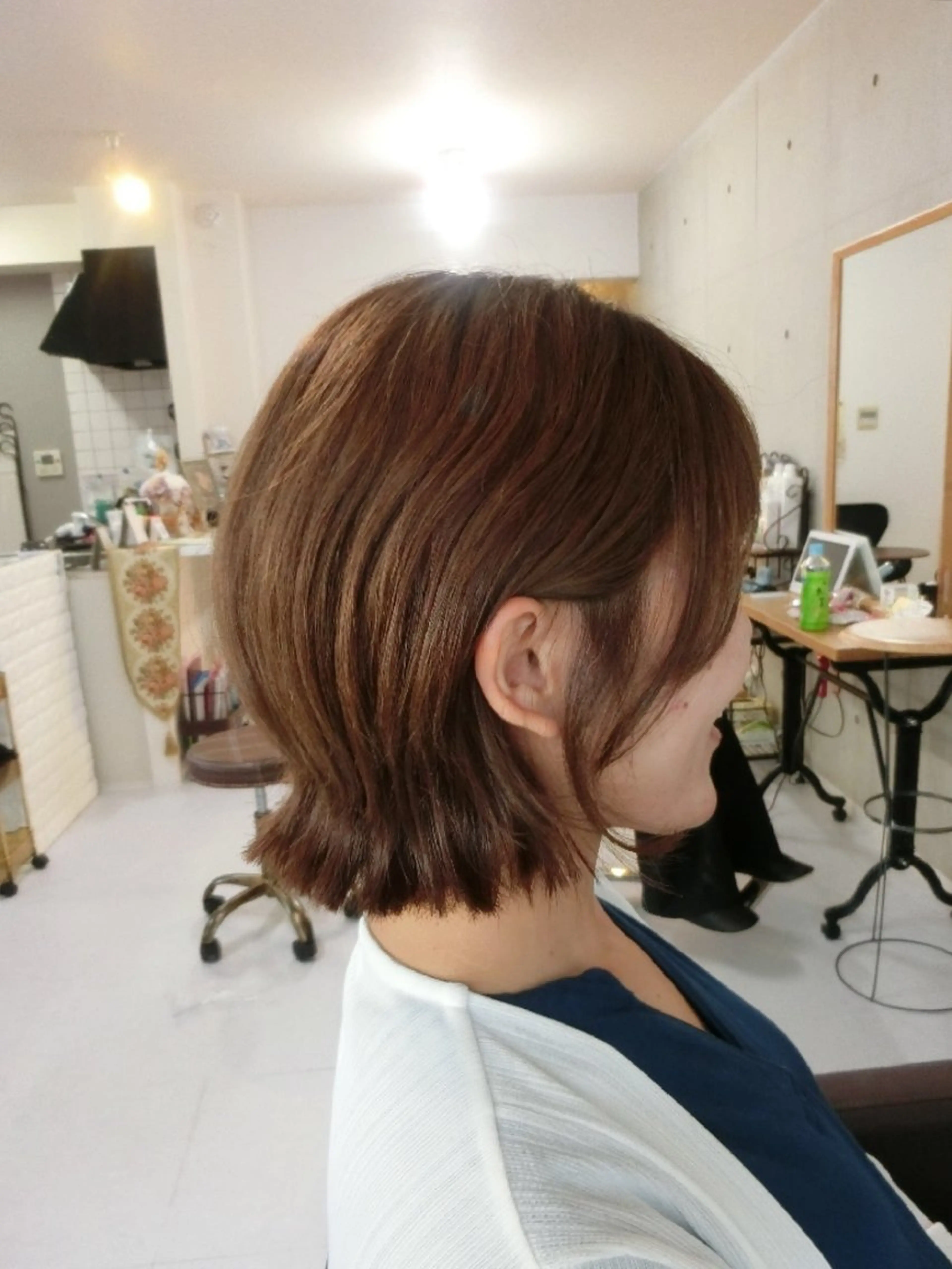 ミディアム カラー ma cherie 三浦直美のヘアスタイル