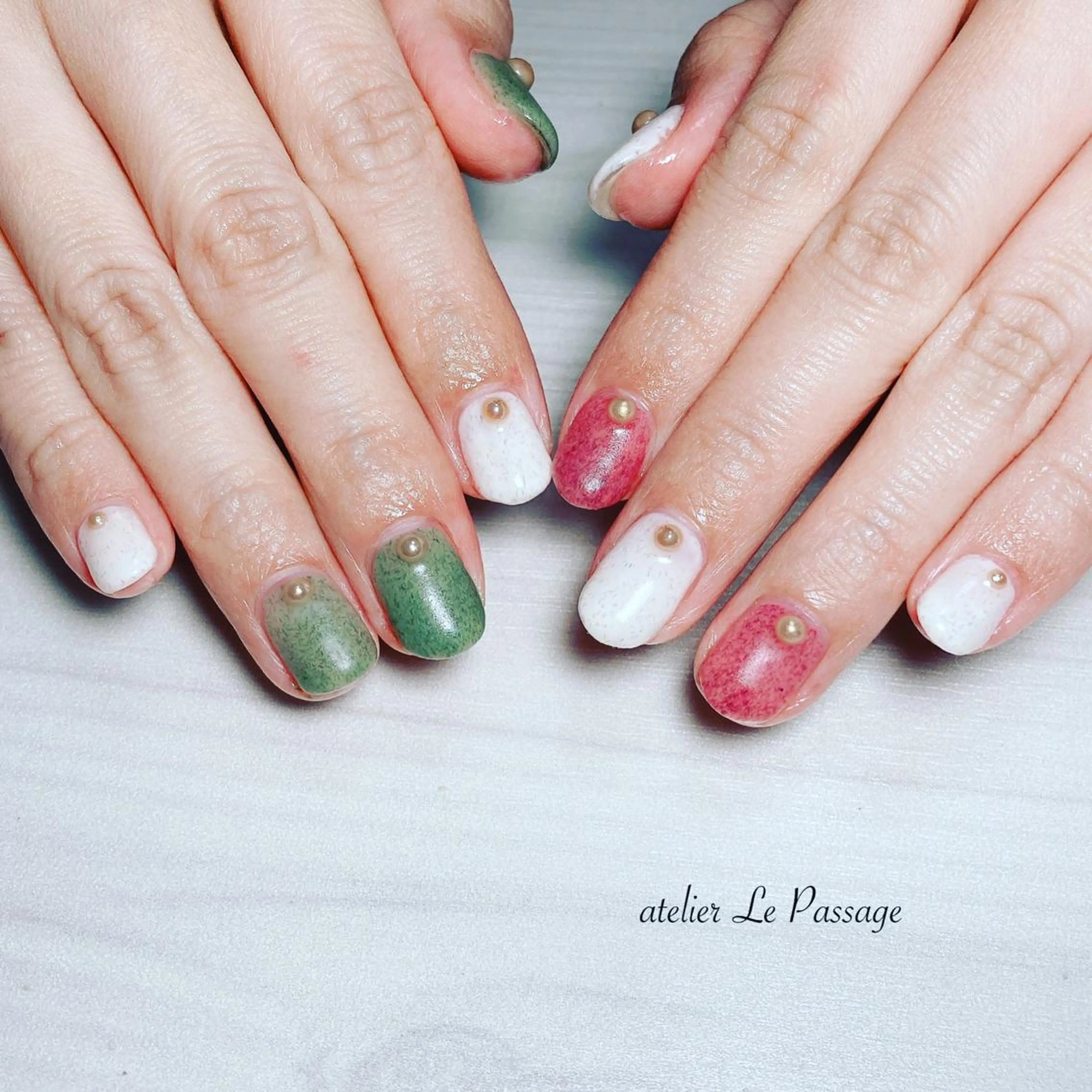 ネイル ジェルネイル マットネイル オフィスネイル パラジェル シンプルネイル Atelier Le Passage所属・h nakatsukaのネイルデザイン
