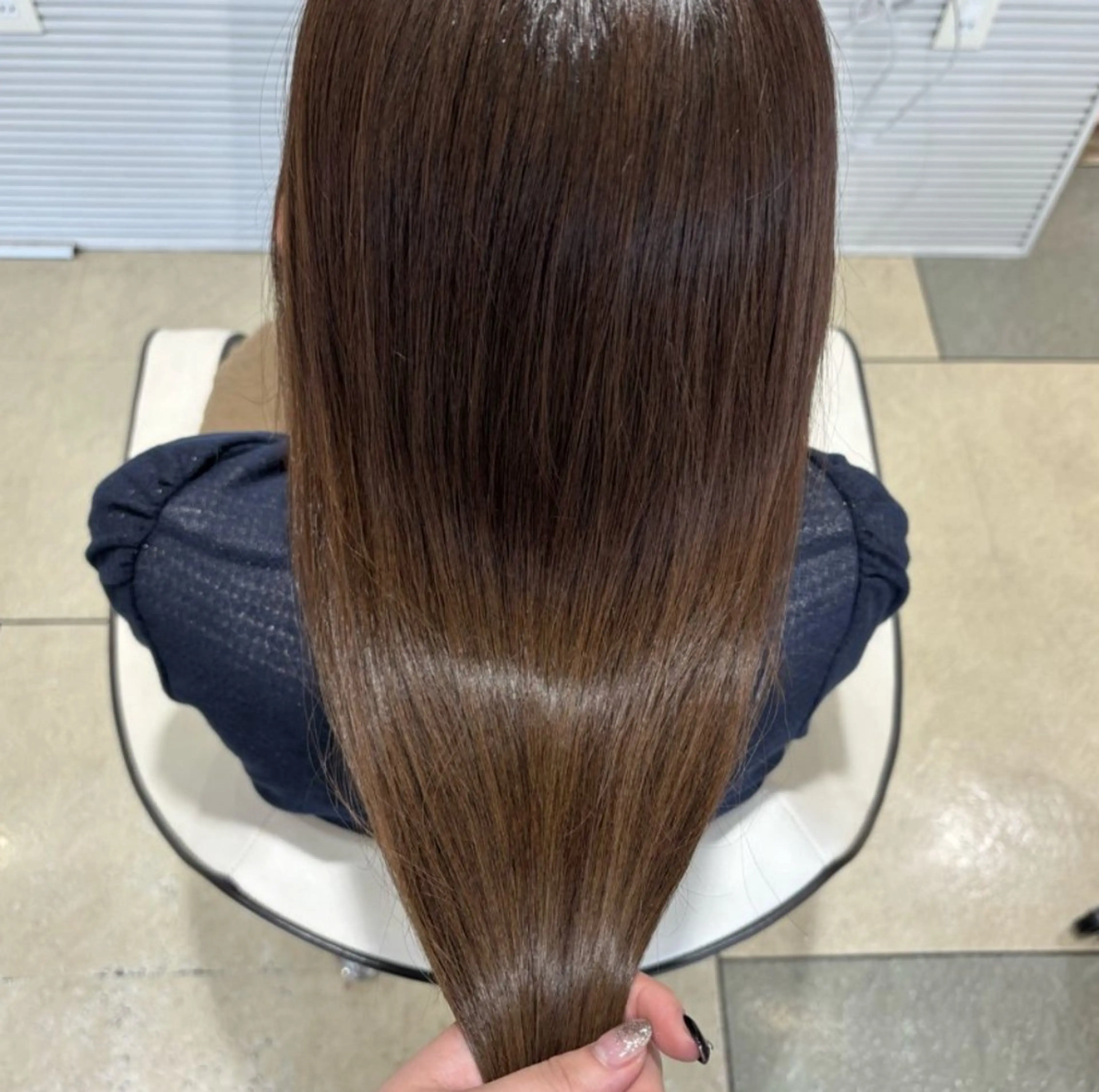 ロング カラー 髪質改善 ロング トリートメント 透明感カラー/ くびれヘア🌸ユウユのヘアスタイル