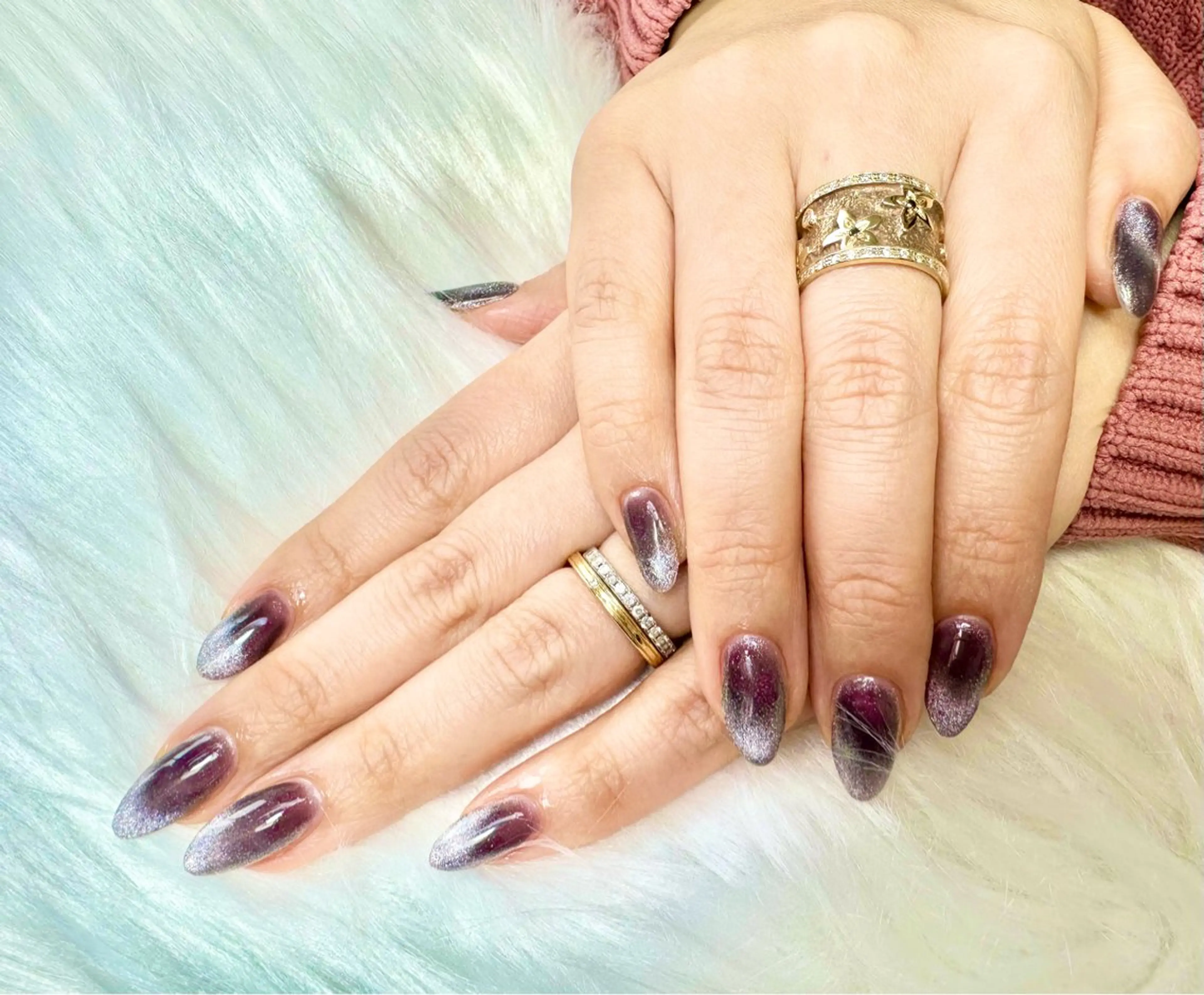 ネイル マグネットネイル ワンカラーネイル nailsalon glowのネイルデザイン