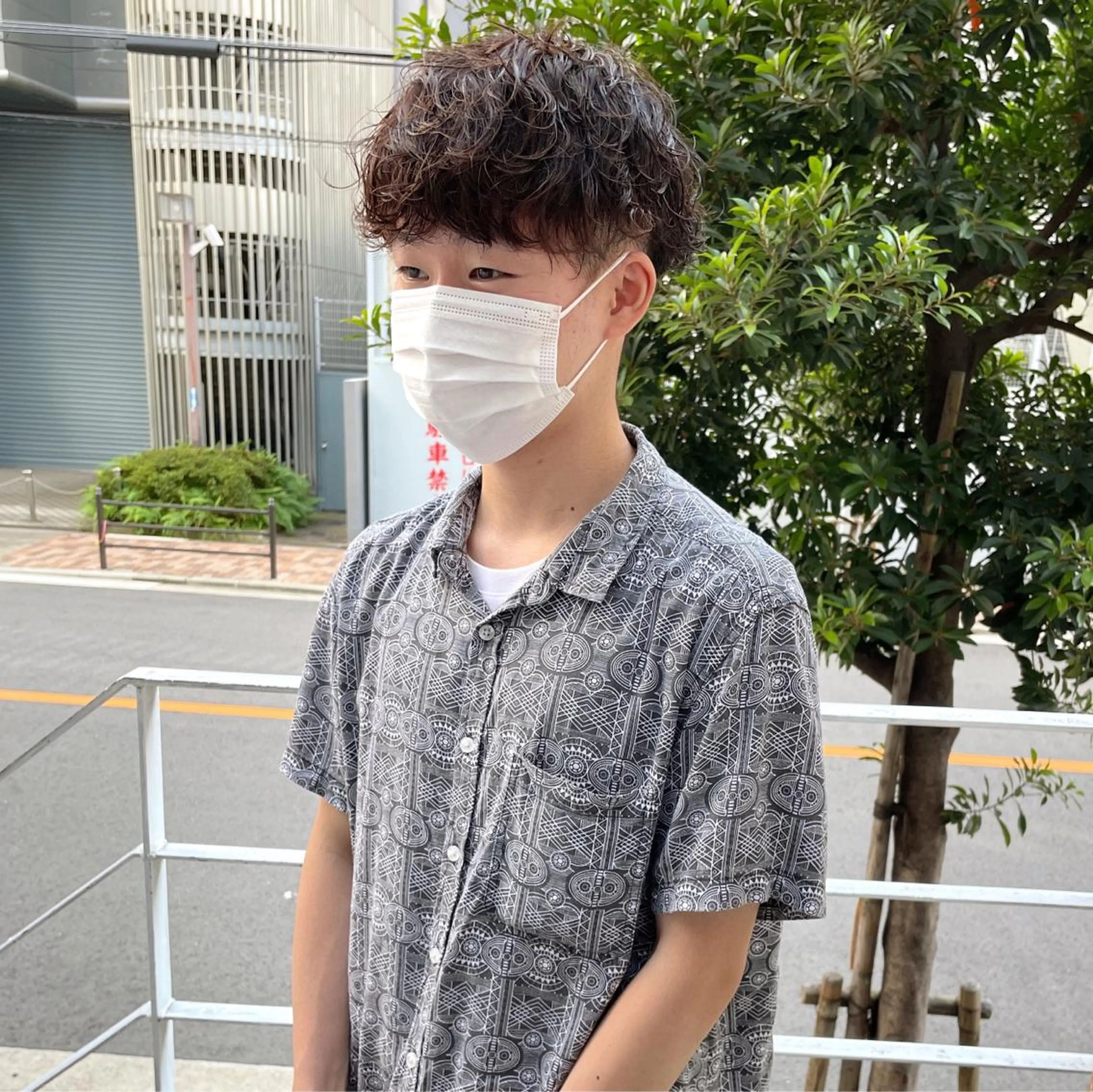ショート カット パーマ メンズ特化美容師 ハスイルイのヘアスタイル