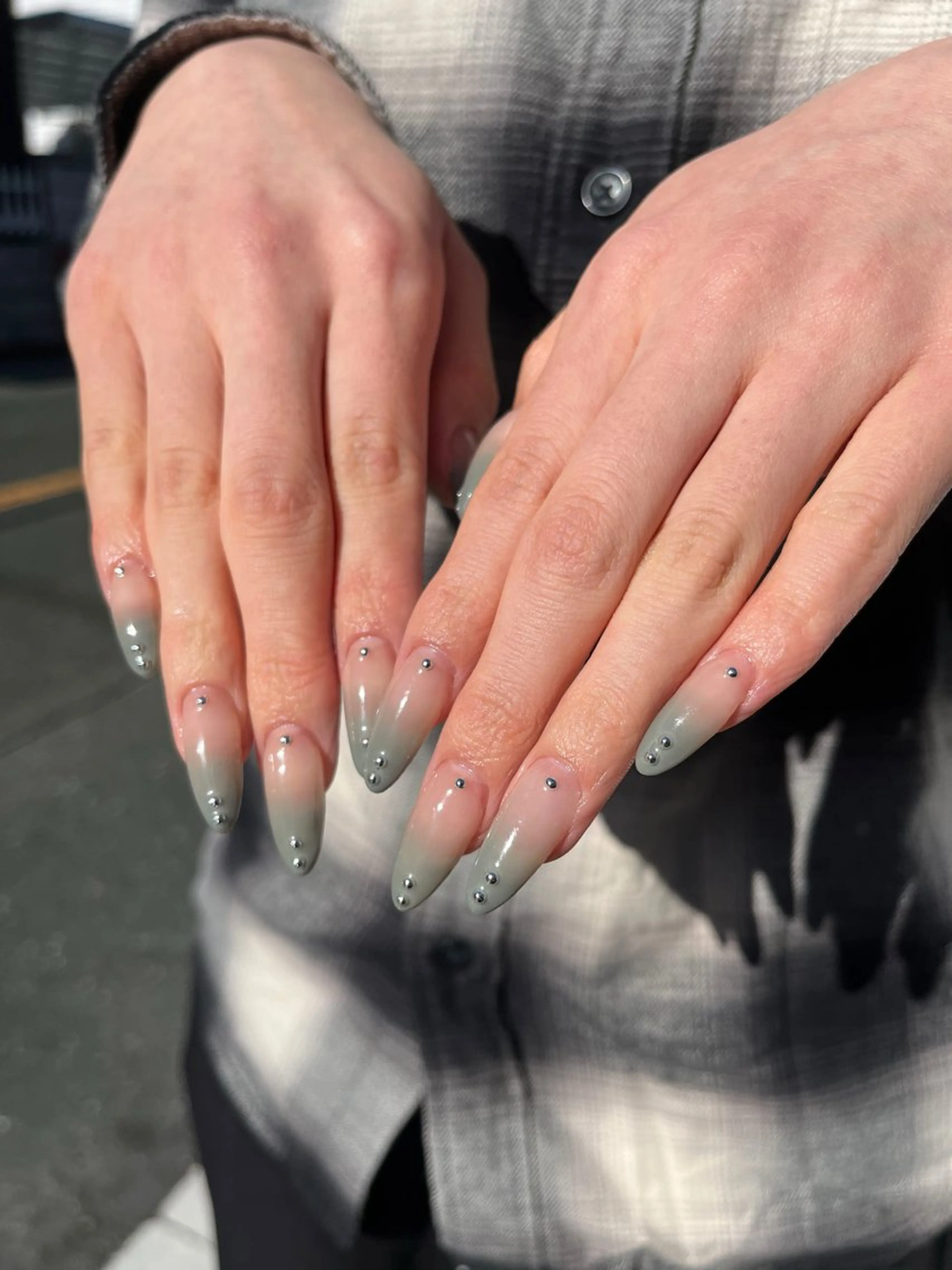 ネイル アートネイル グラデーション ロングネイル シンプルネイル ハンドネイル JUNNAIL ゆあのネイルデザイン