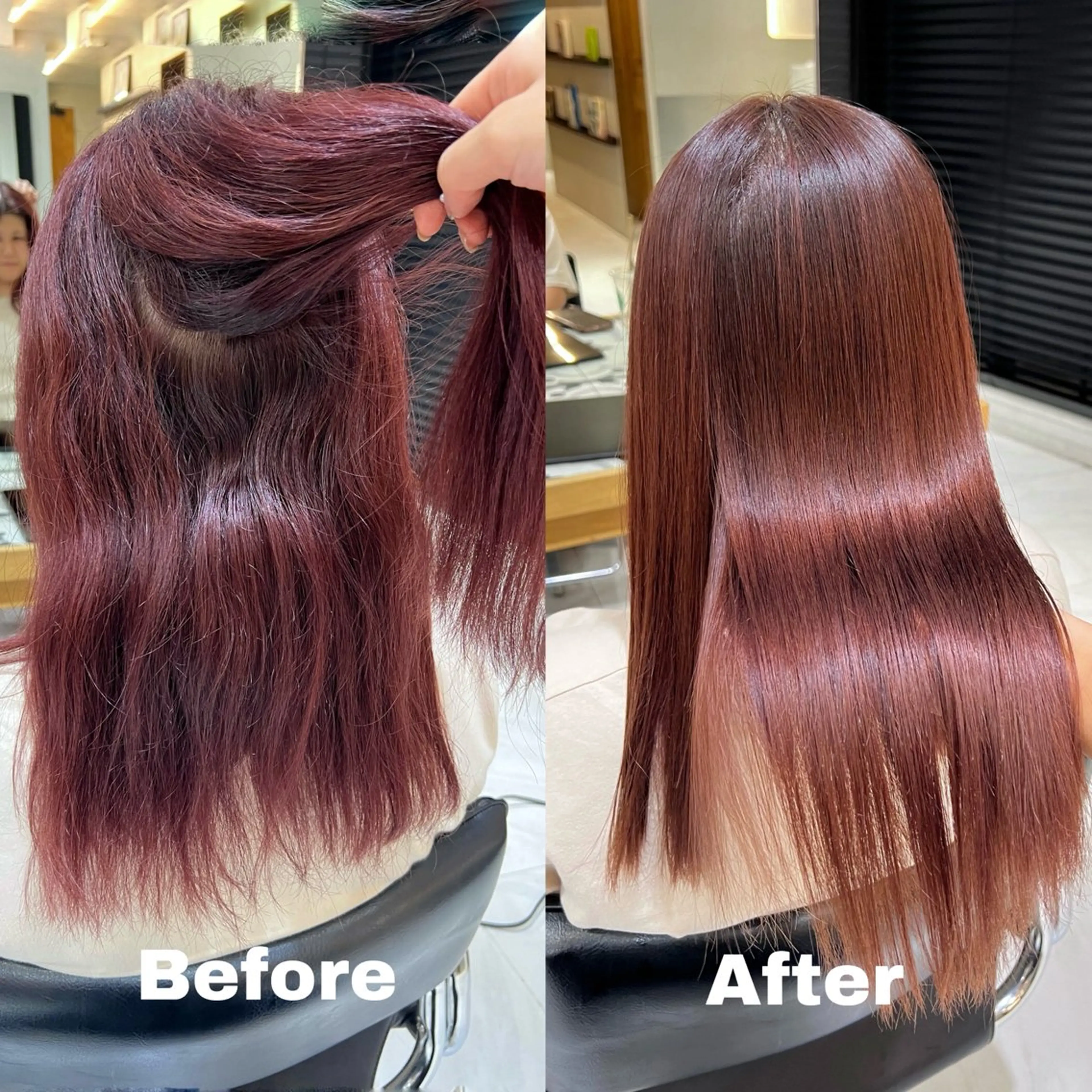 ロング 縮毛矯正 トリートメント ヘッドスパ 縮毛矯正/艶カラー 🌻🌻MIREIのヘアスタイル
