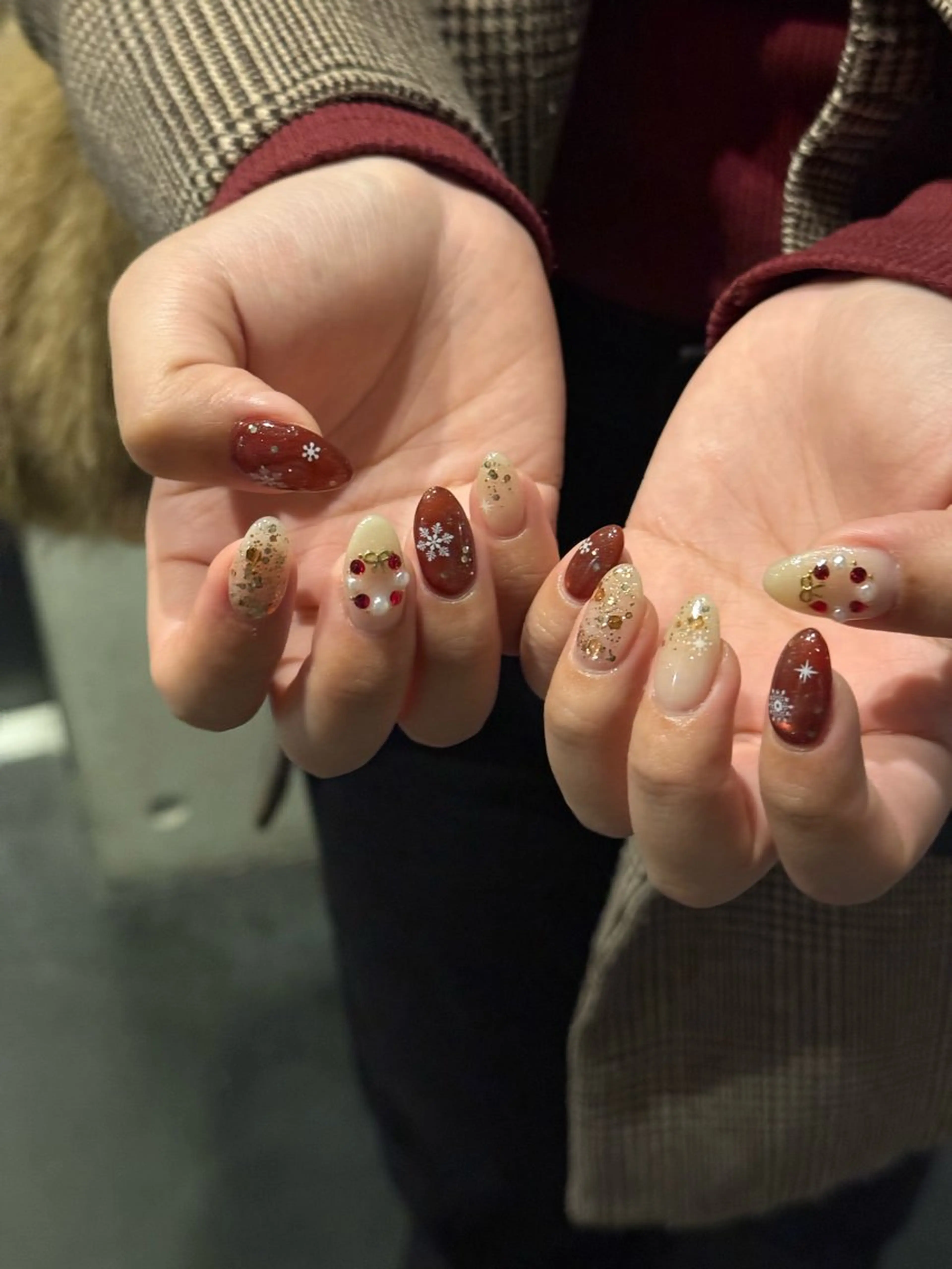 ネイル 冬ネイル クリスマス Manon Yuiのネイルデザイン
