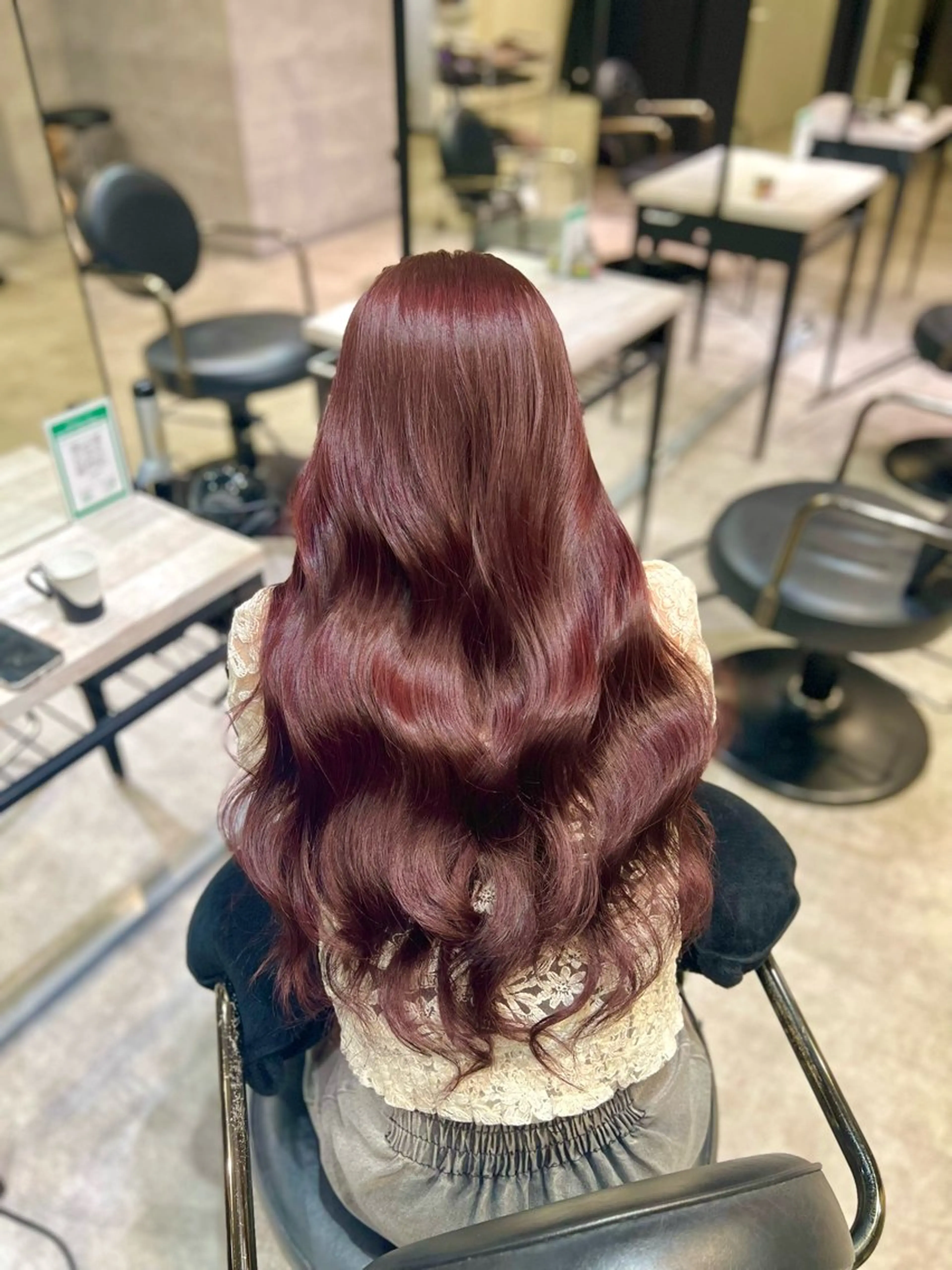 ロング カット ヘアカラー トリートメント _WHITE難波店[アンダーバーホワイト]所属・難波/艶カラー/ 韓国風/中村嘉秀のヘアスタイル
