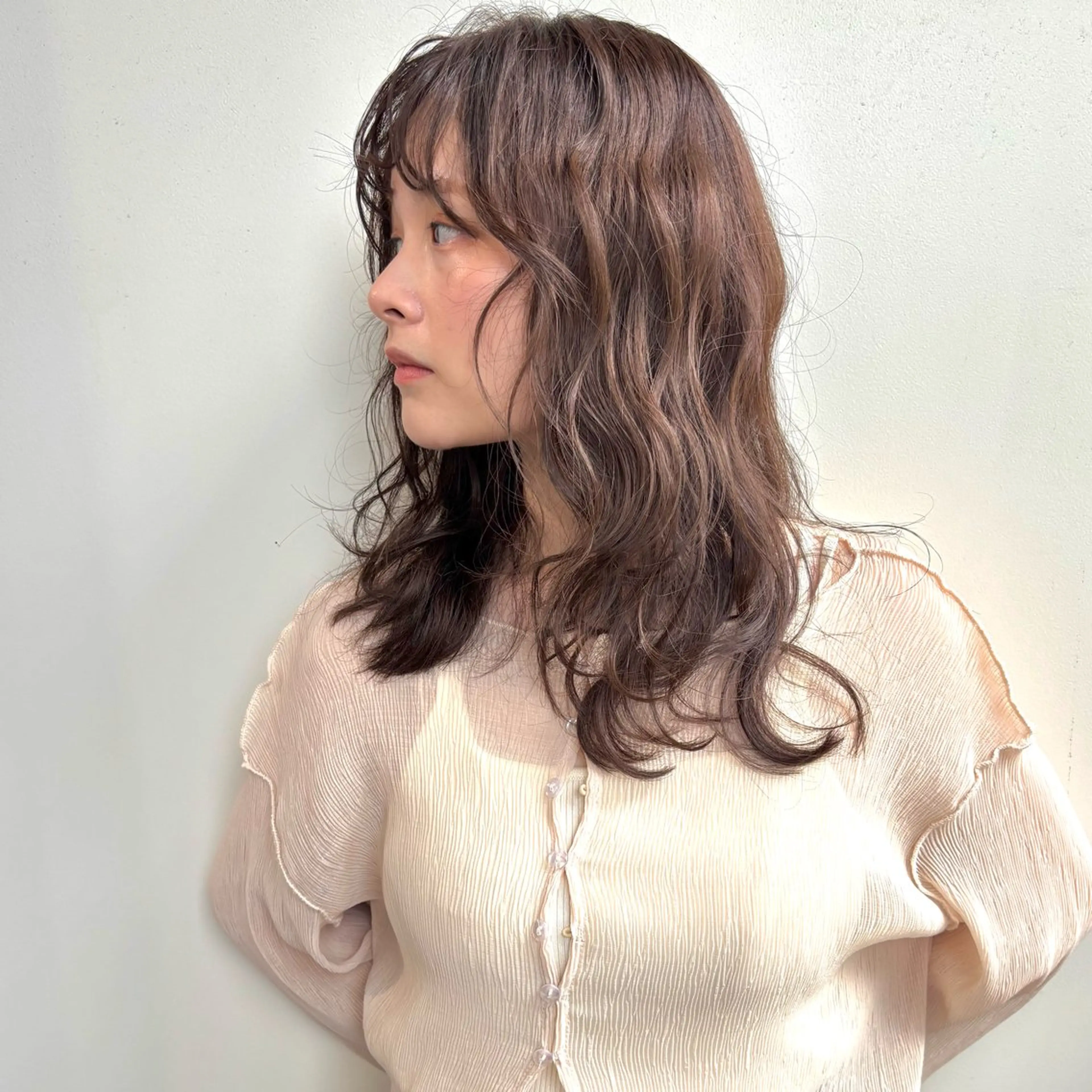 ミディアム 暖色カラー/ボブ カット👗mimiのヘアスタイル