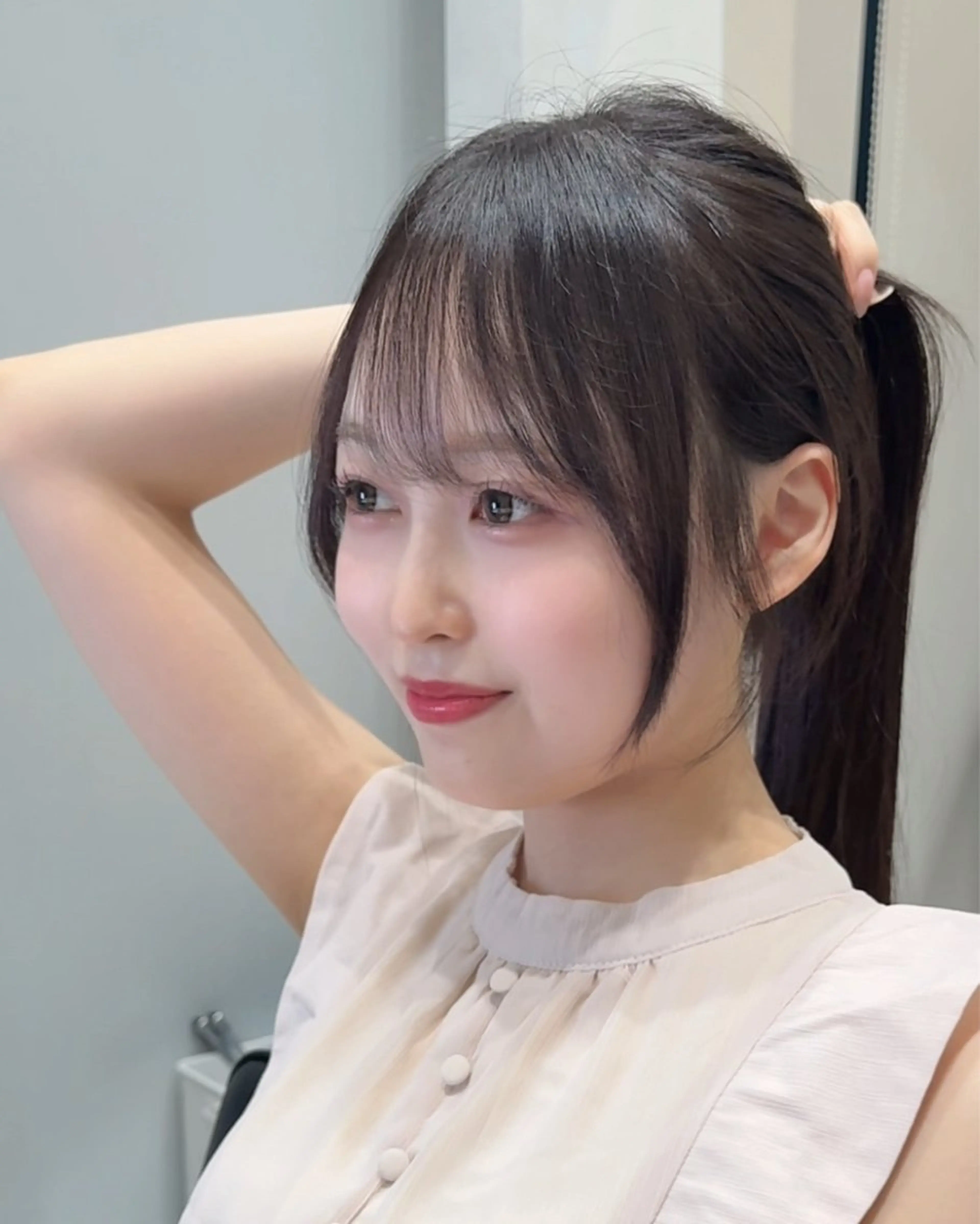前髪縮毛矯正+顔周り縮毛矯正の写真