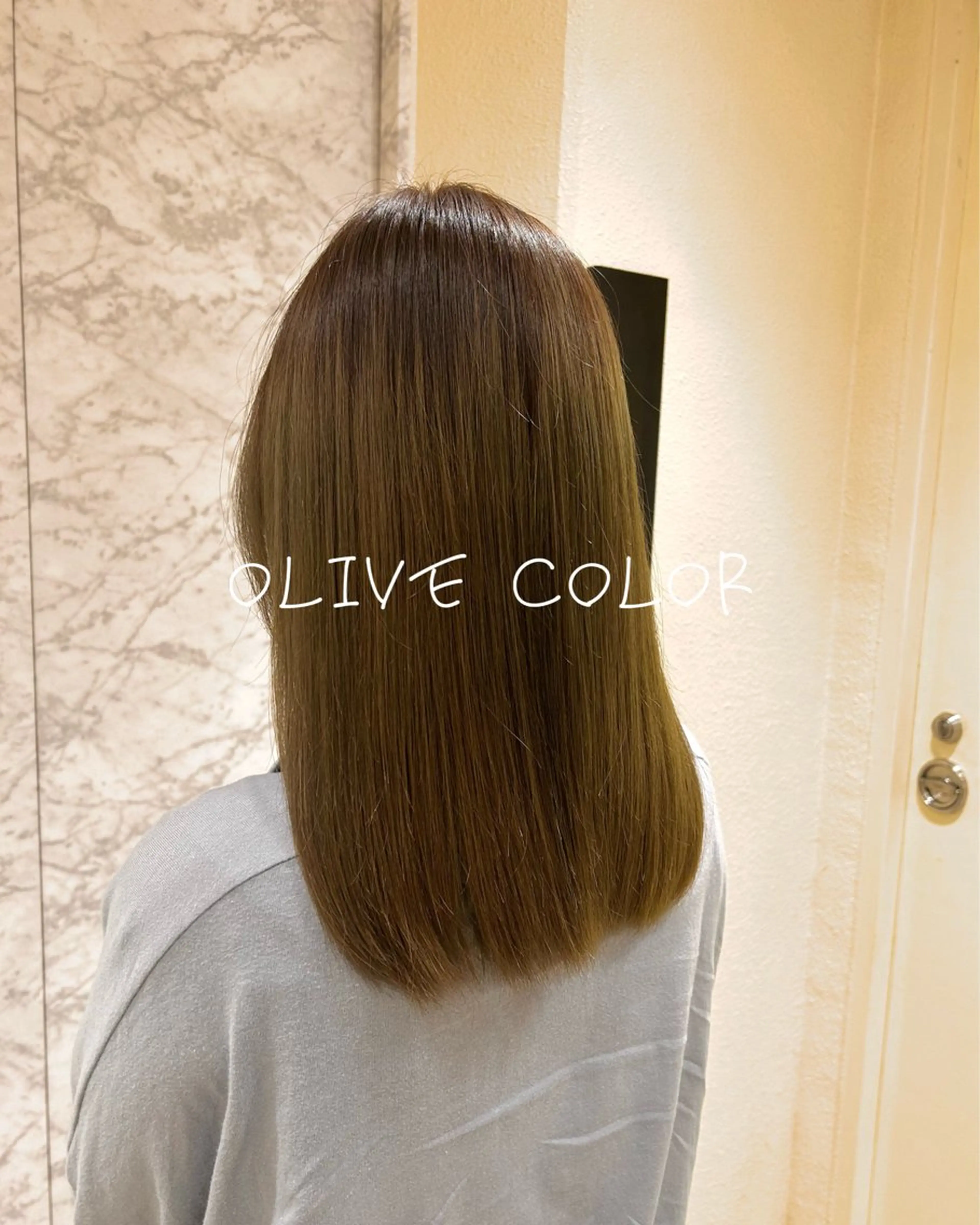 カラー オリーブカラー ヘアセット/暖色 /レイヤー 山田寛菜のヘアスタイル