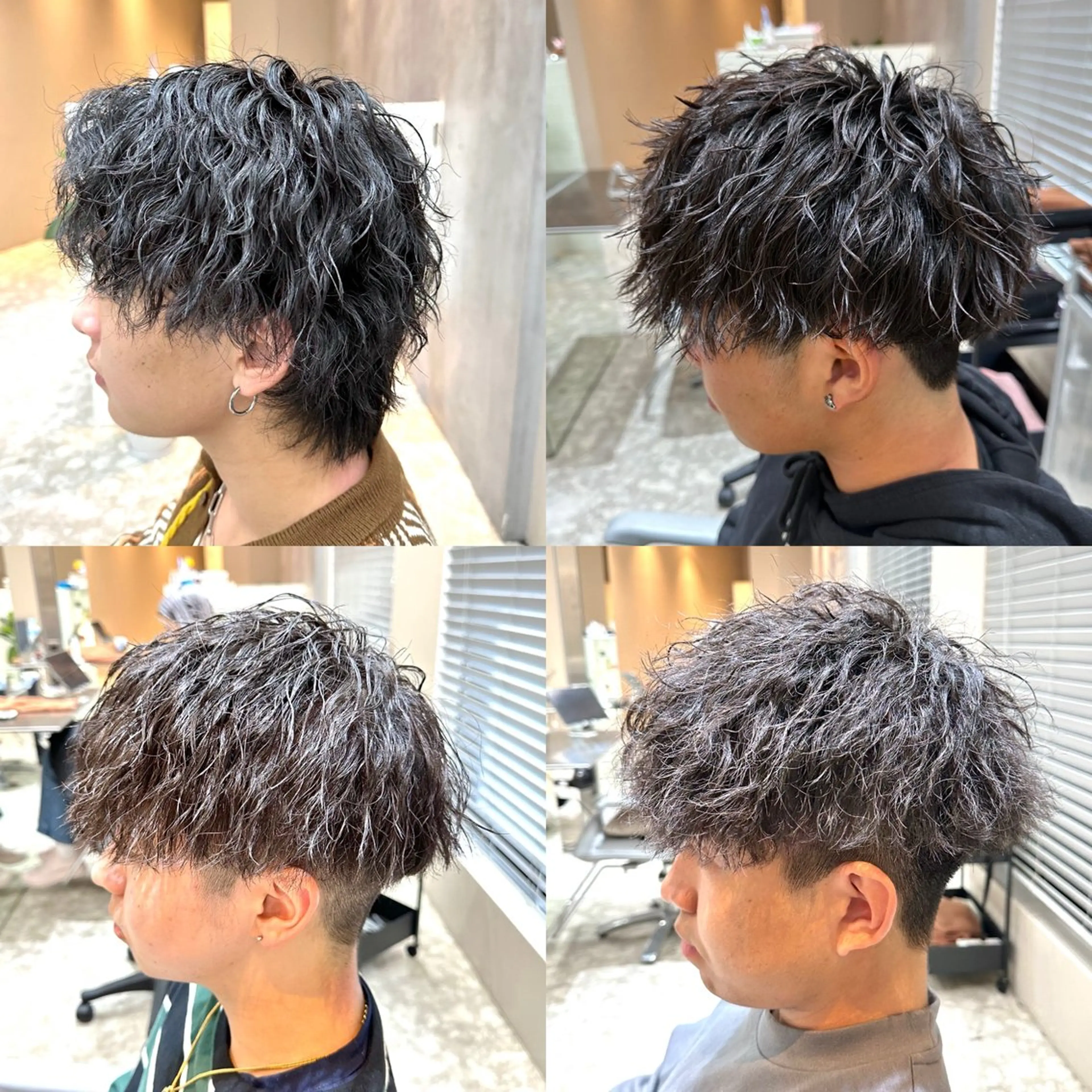 パーマ メンズ アップバング マッシュ メンズパーマ メンズツイストパーマ ツイストスパイラルパーマ 心斎橋本町メンズ 美容師ユースケのヘアスタイル