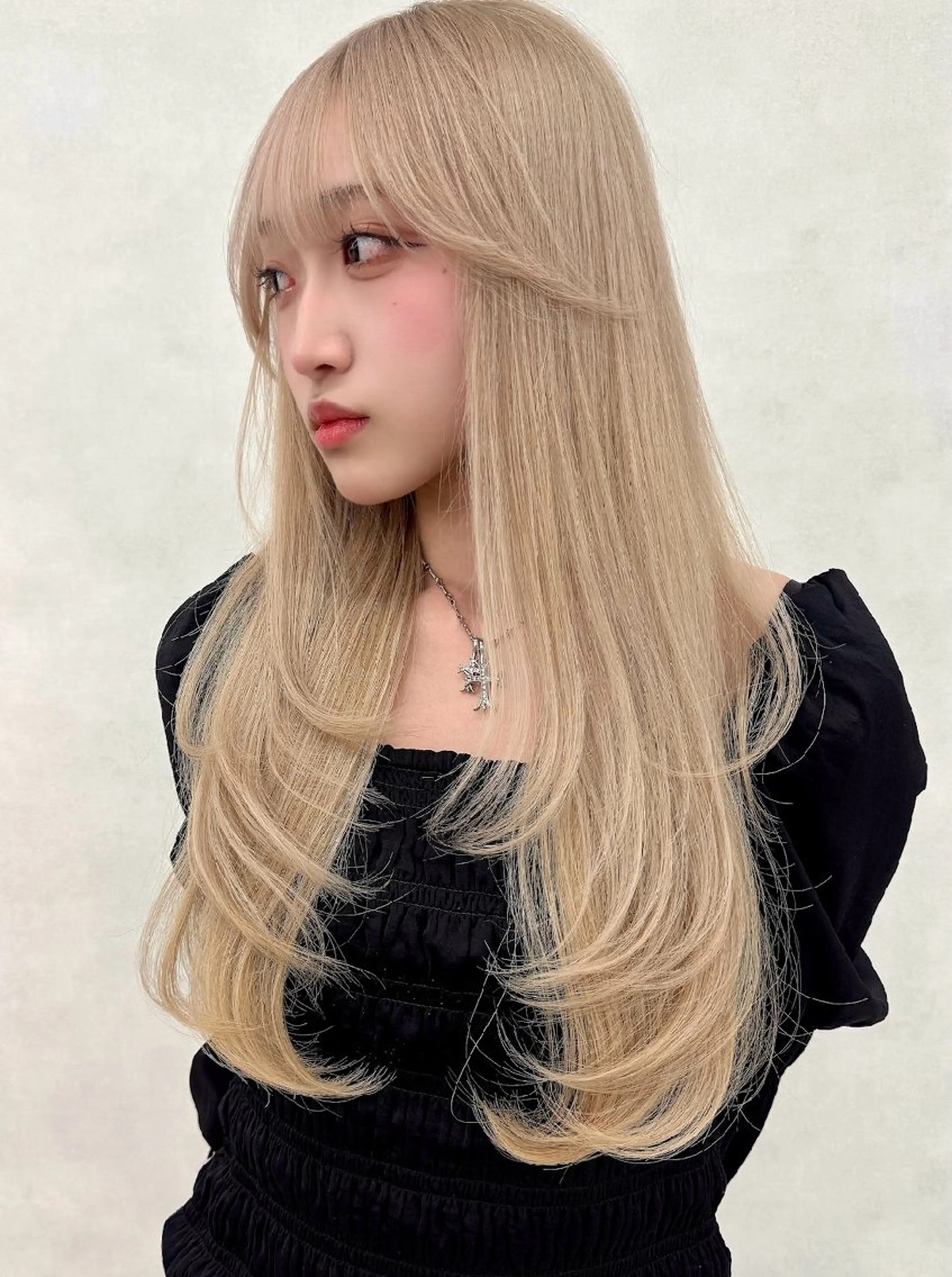 ロング カラー カット ヘアカラー トリートメント 韓国ヘア🇰🇷艶髪 カラー/yui‎💎のヘアスタイル