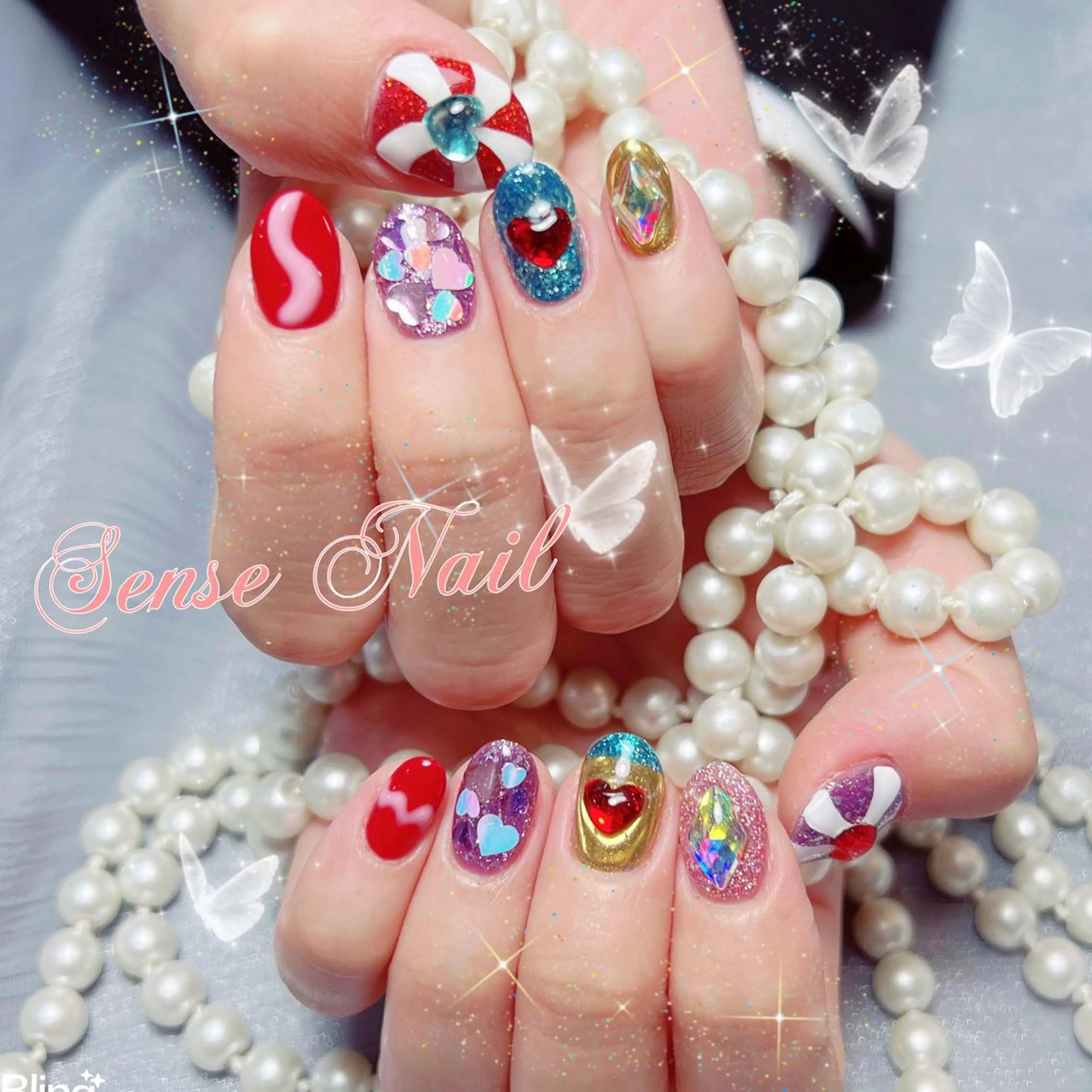 ネイル ハンドネイル ハンドケア Queenie 🦋のネイルデザイン