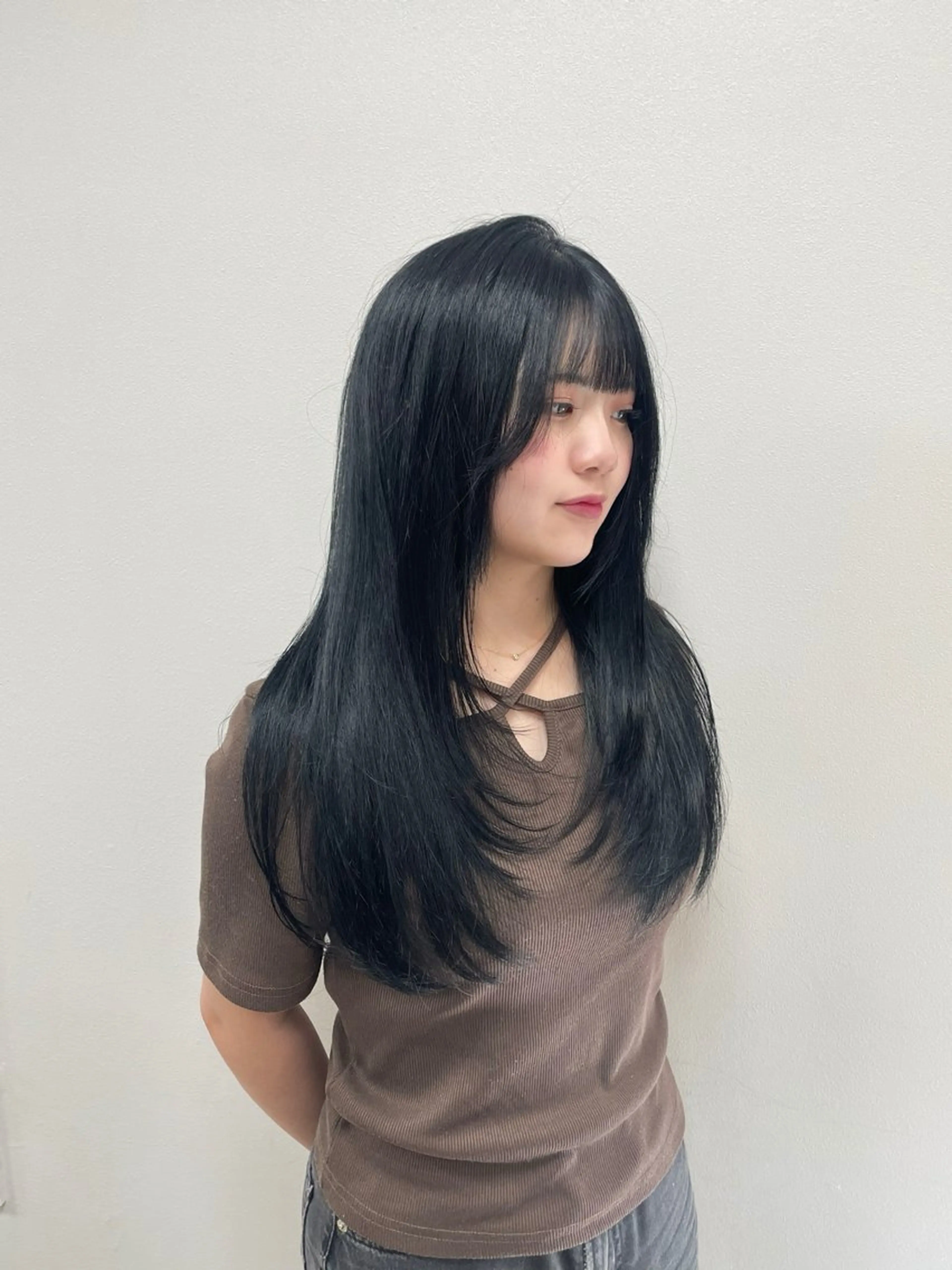 ロング カット ヘアカラー トリートメント 園田まい/レイヤーカ ット/透明感カラーのヘアスタイル