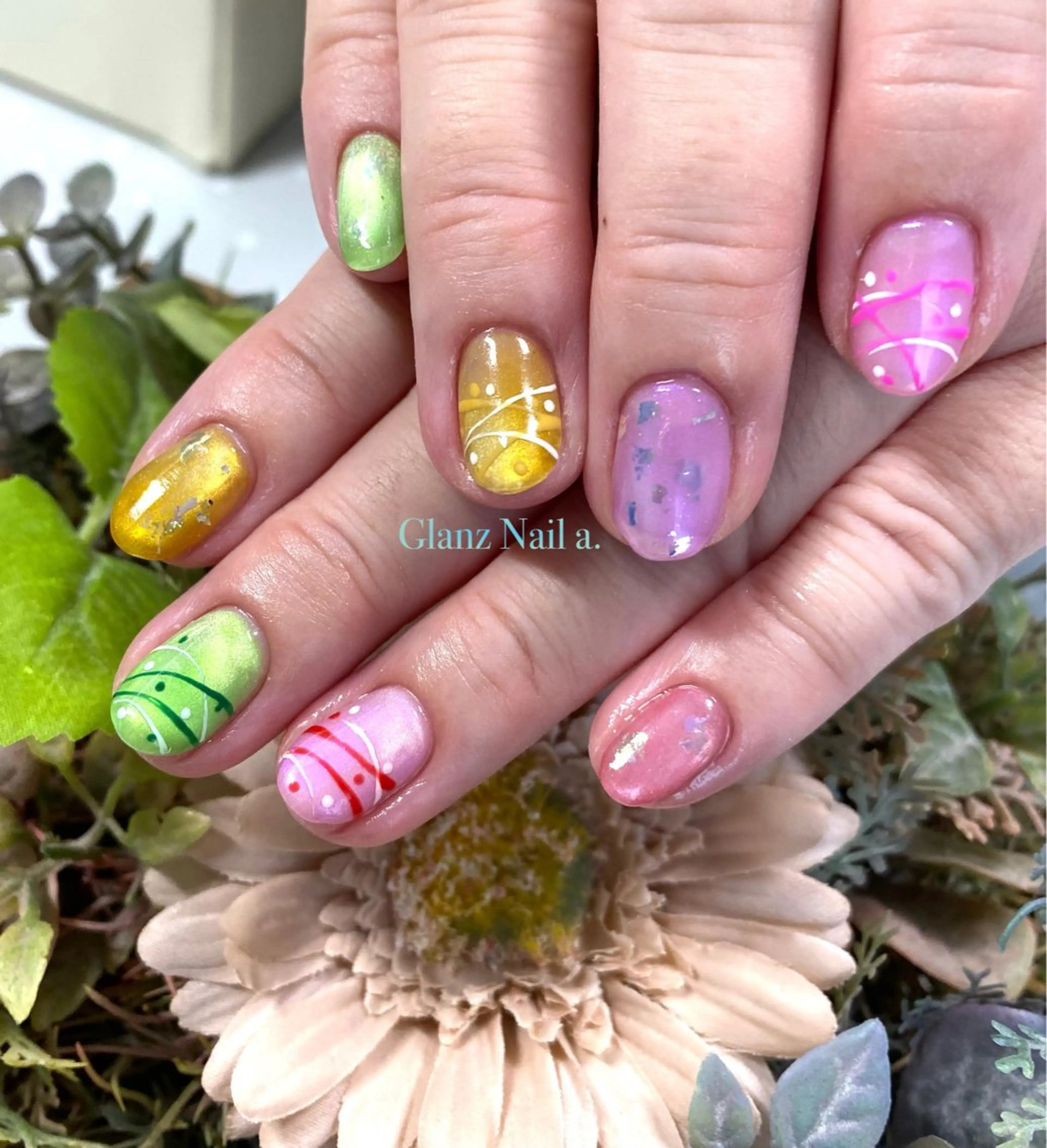 ネイル ハンドネイル Glanz  Nail aのネイルデザイン