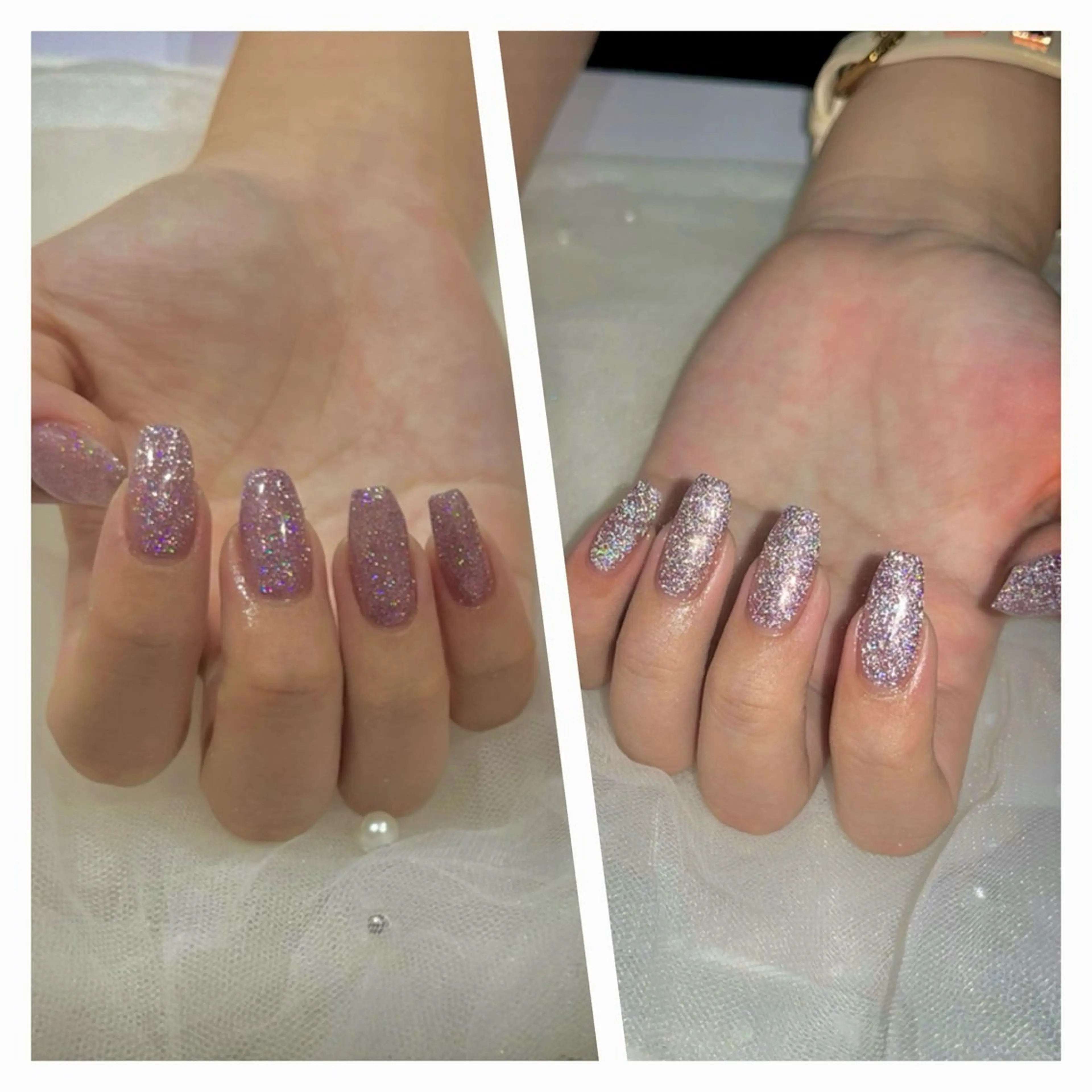 ネイル フラッシュネイル キラキラネイル ピンク ハンドネイル Nail salon Cielel⟡Ayaのネイルデザイン