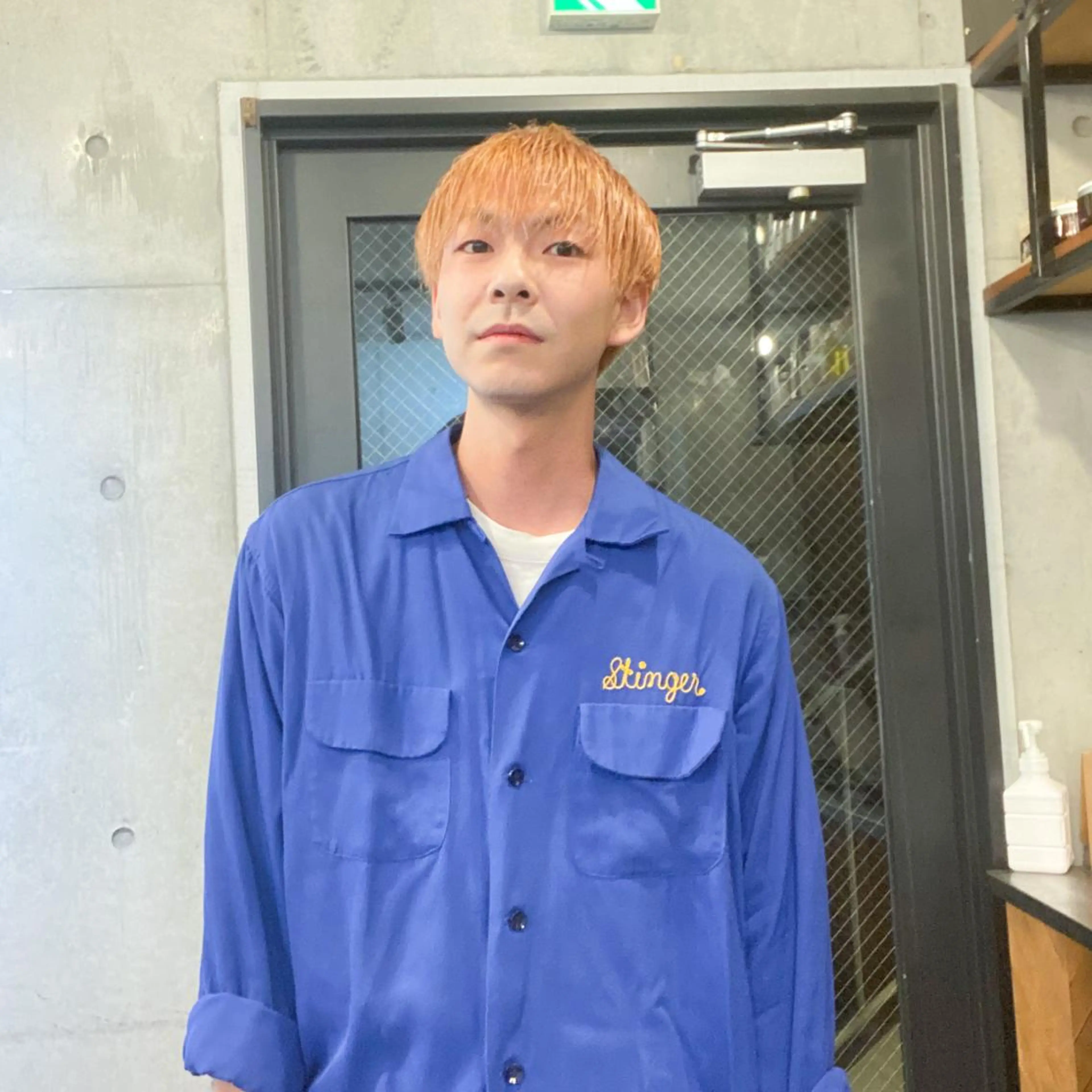 カラー メンズ 艶髪ブリーチ 永井竜也のヘアスタイル