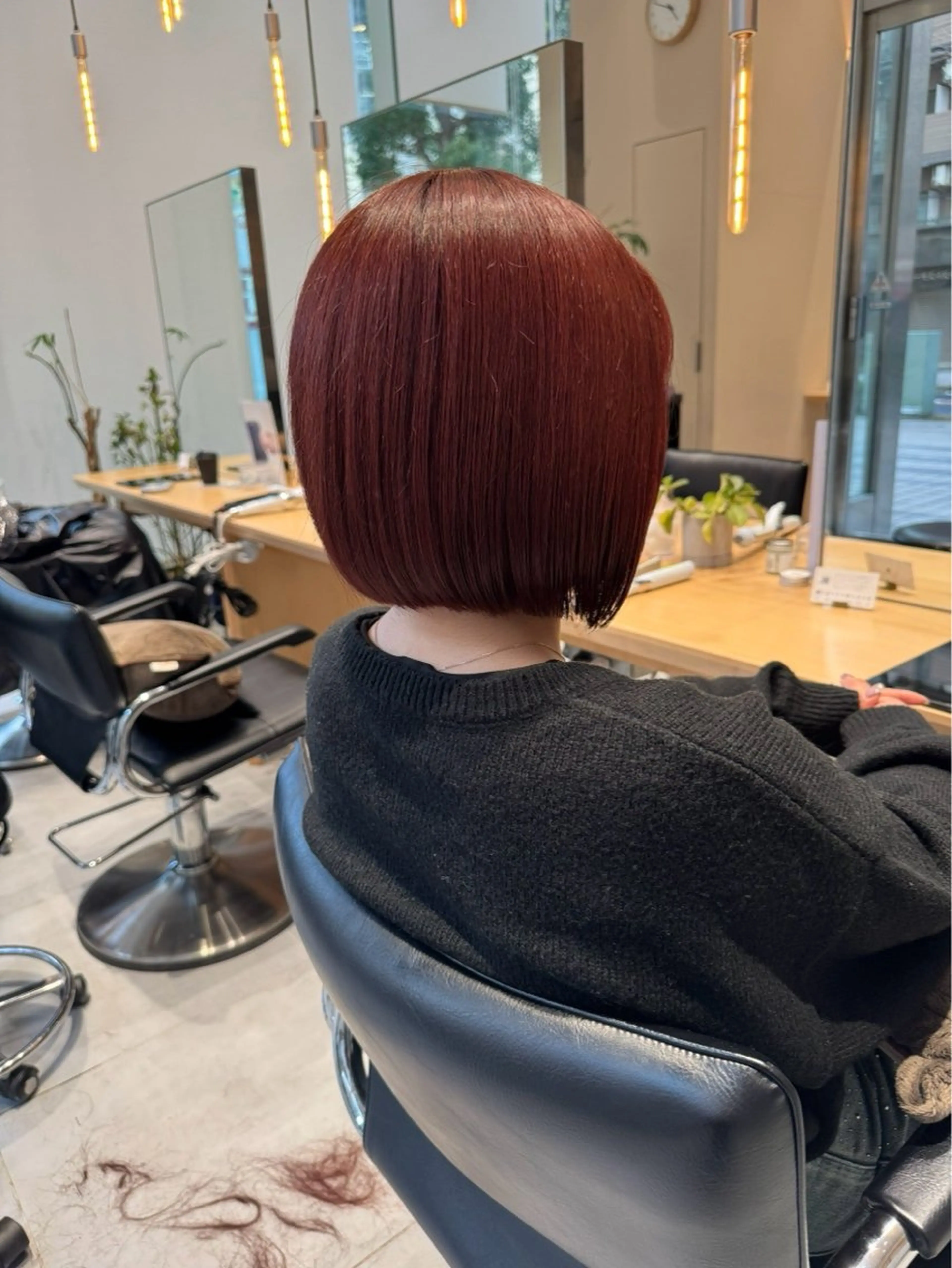 ミディアム ボブ カット トリートメント ヘッドスパ ヘアセット ショートパーマ/ ハイトーン🪼風香のヘアスタイル