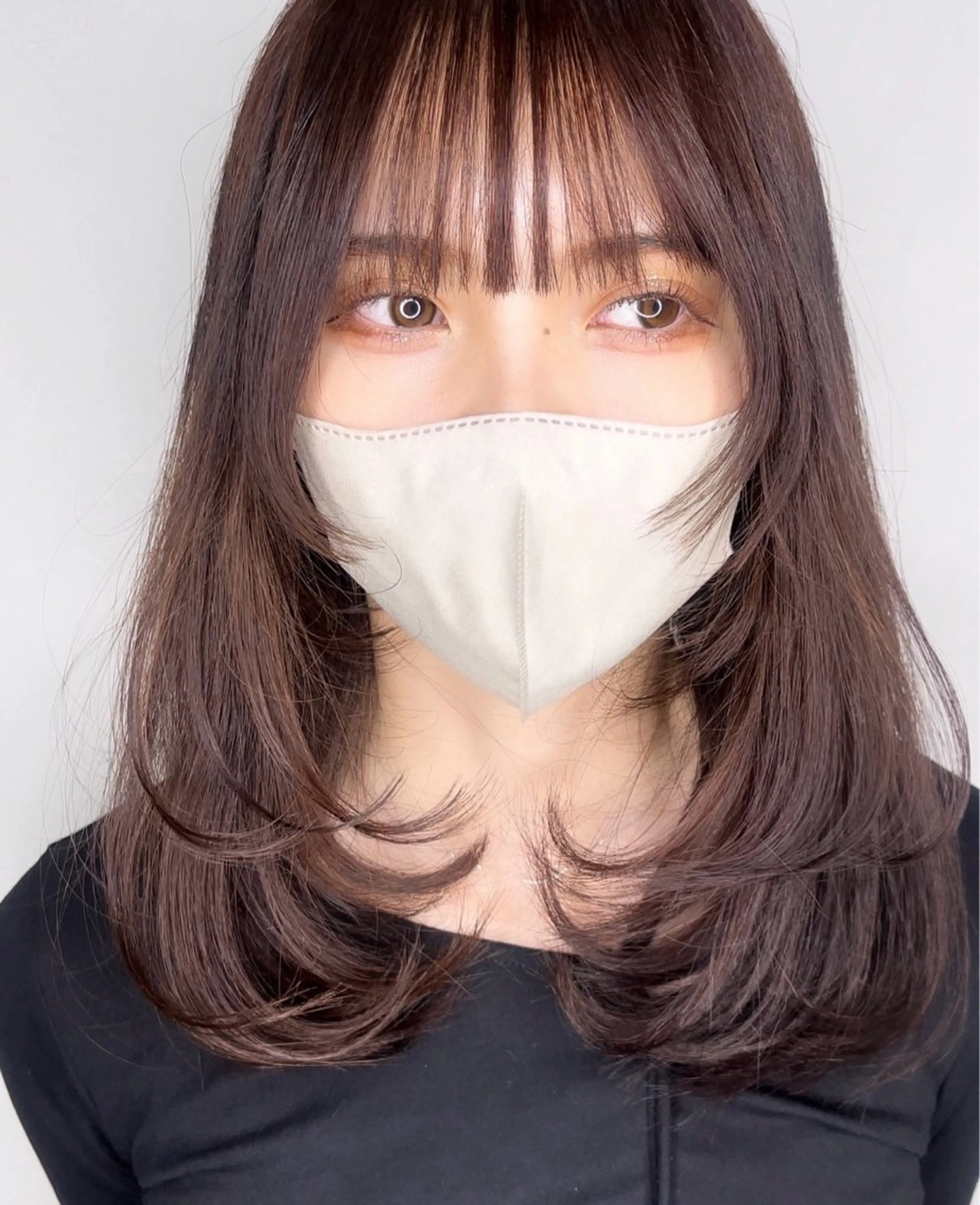 セミロング ヘアカラー トリートメント 剣持友希/高崎 ifh iizukaのヘアスタイル