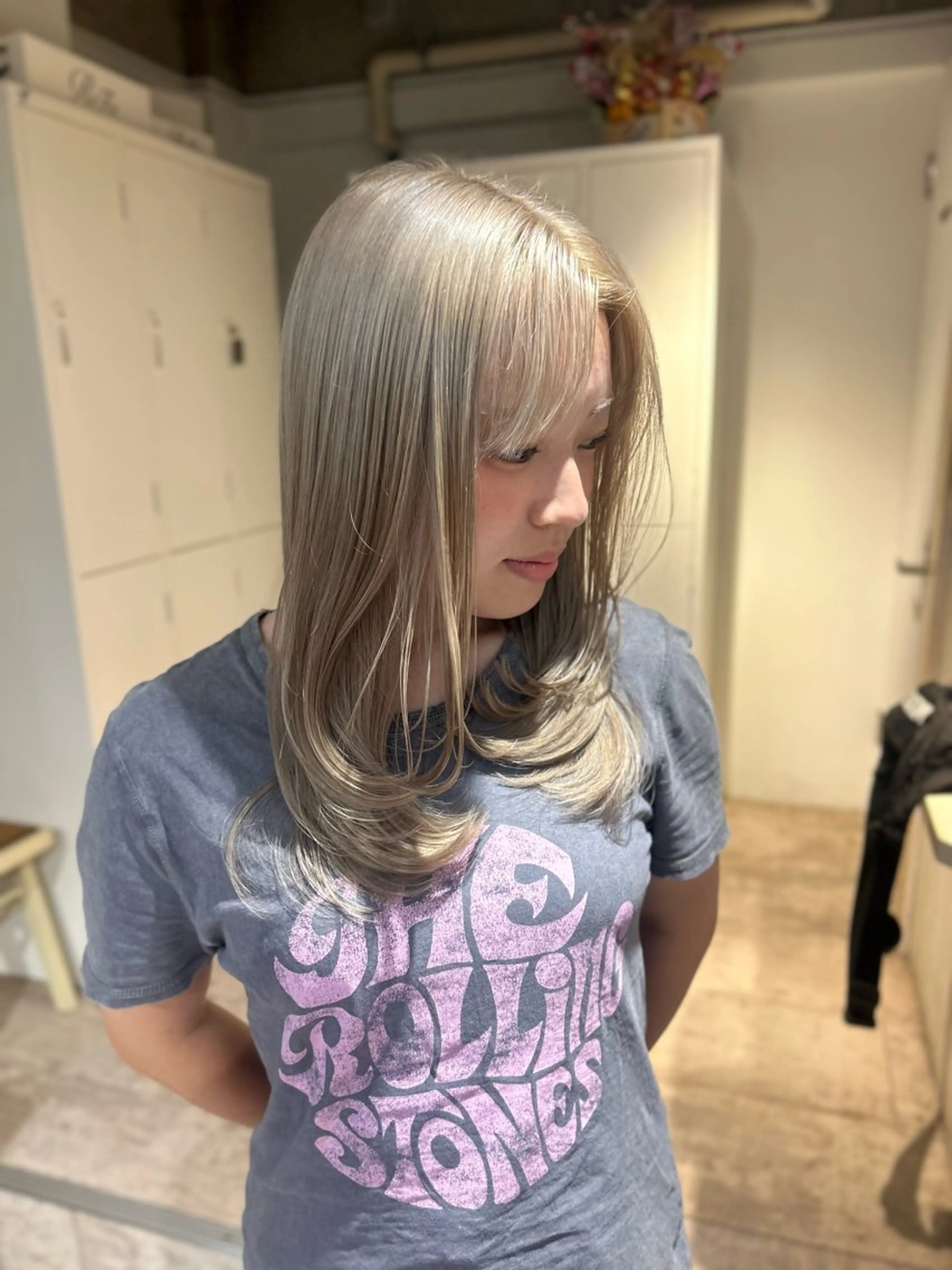 セミロング カット ヘアカラー トリートメント Ogane Mikotoのヘアスタイル