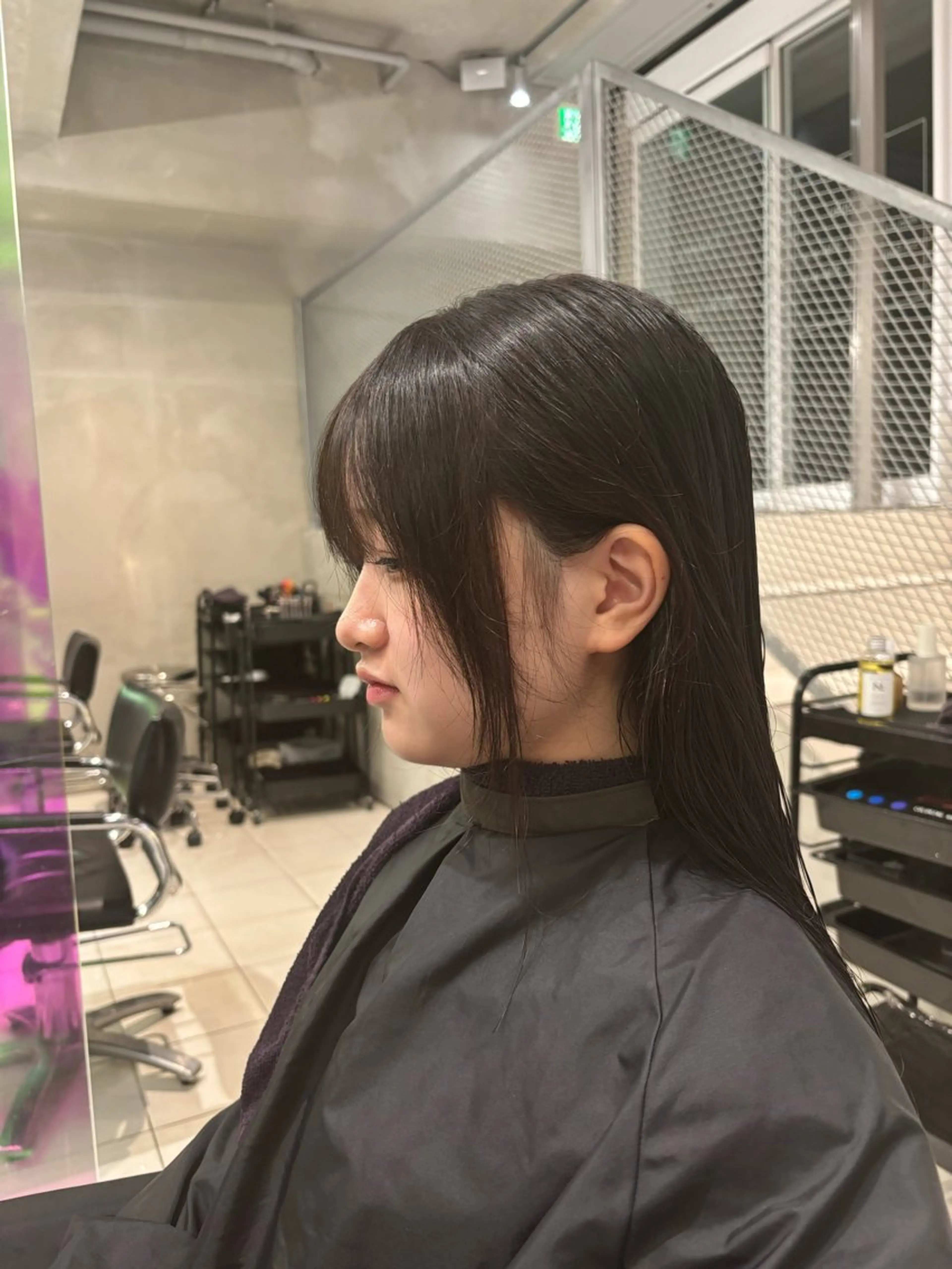 ロング 顔周りカット 🧸ベージュ/カット モデル☘️/MIKUのヘアスタイル