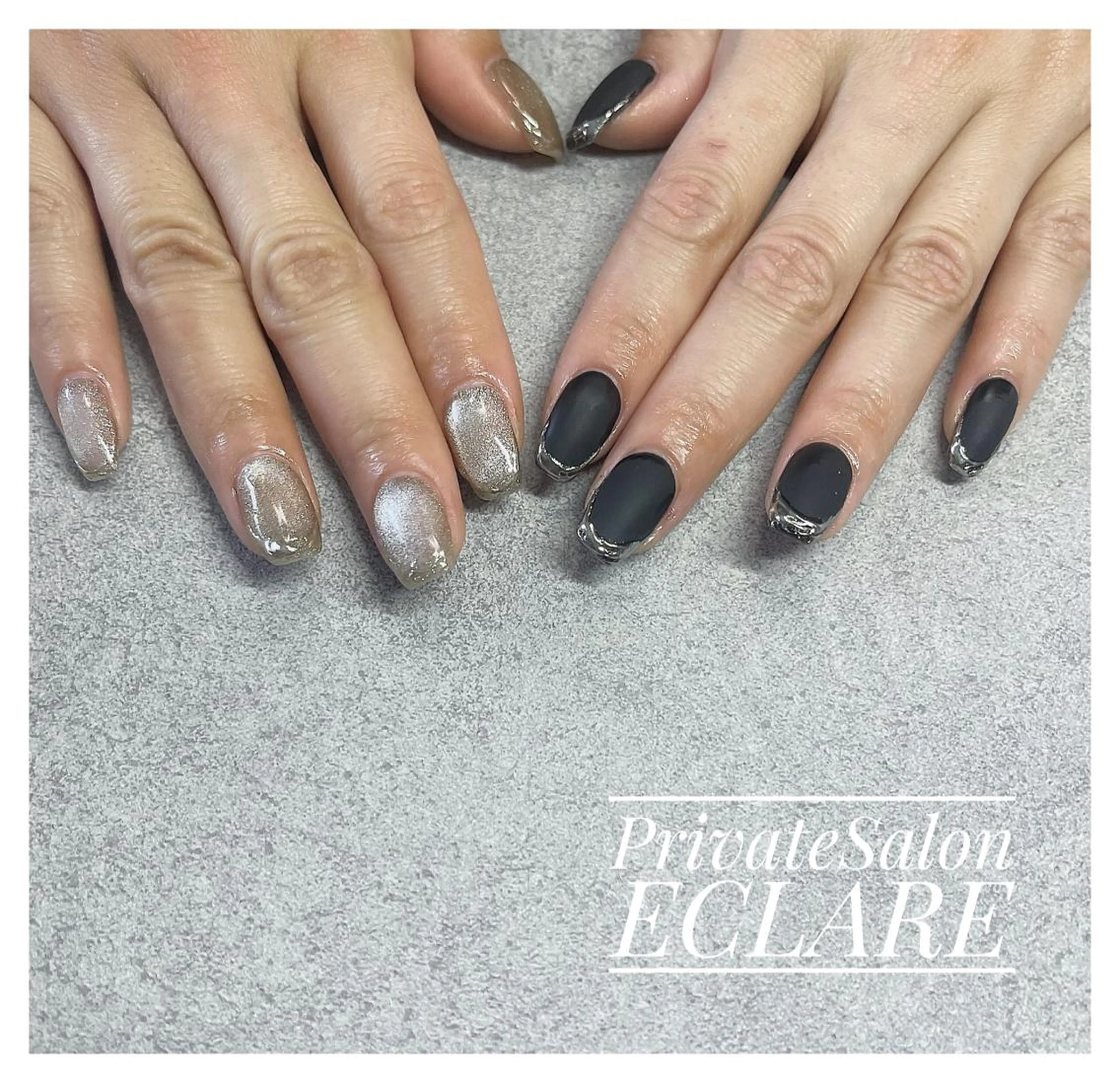 ネイル アートネイル ブラウン フットネイル フレンチネイル ジェルネイル Nail Salon ECLAREのネイルデザイン