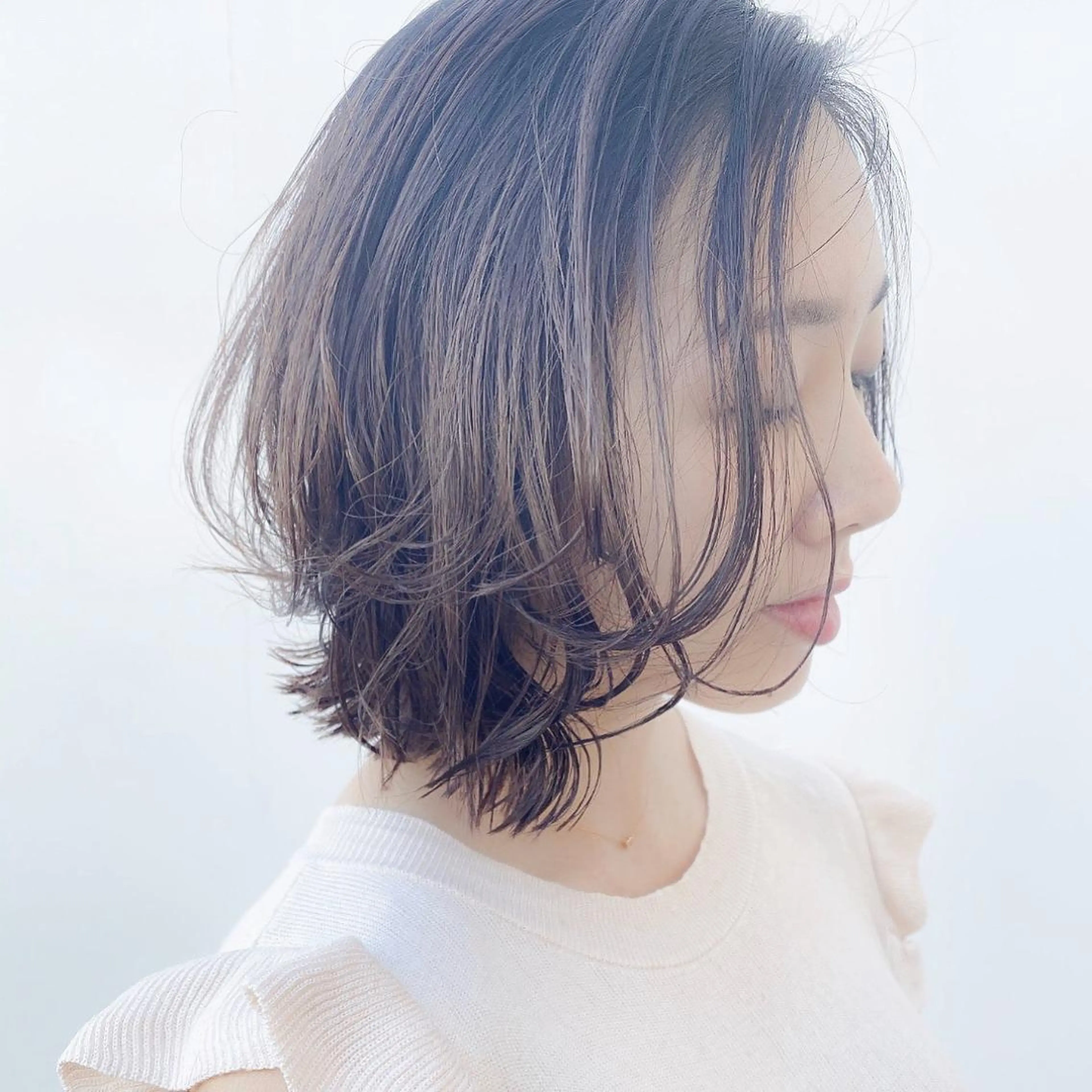 ミディアム パーマ 大野 あさみのヘアスタイル